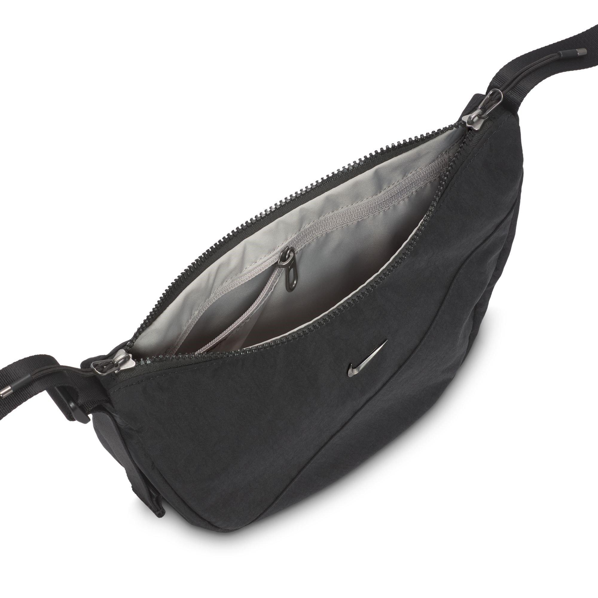 Black/Gunmetal - Nike - Aura Crescent Adults Crossbody Bag - 4