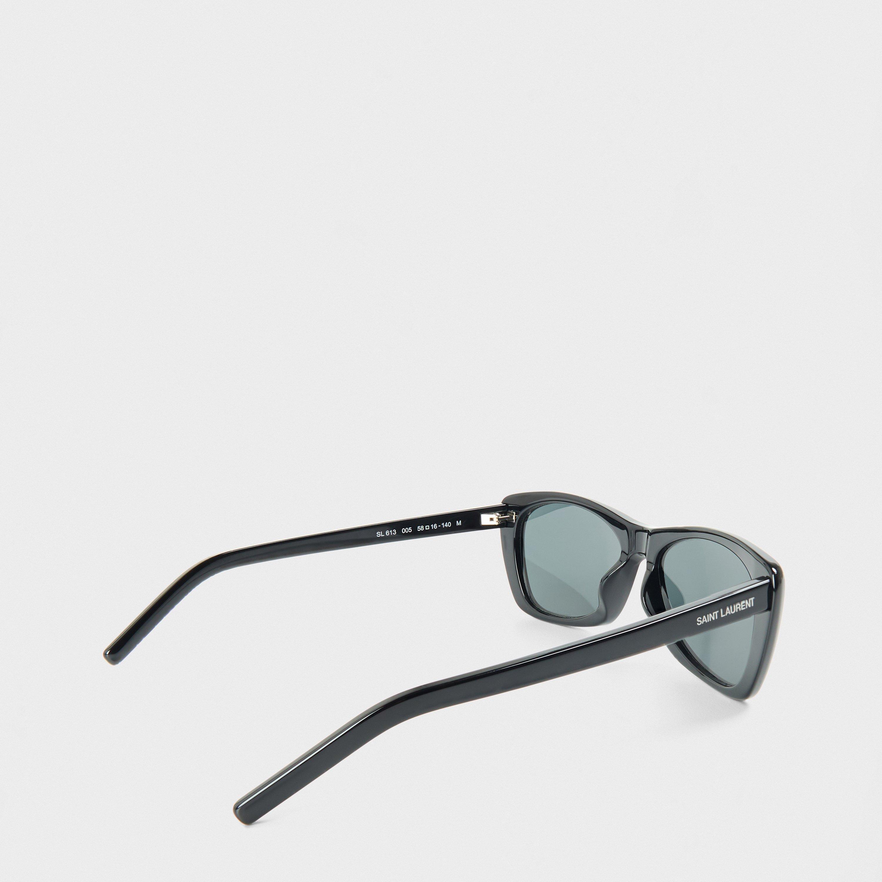 Black/Black - Saint Laurent - Women's Cat Eye Sunglasses - 2