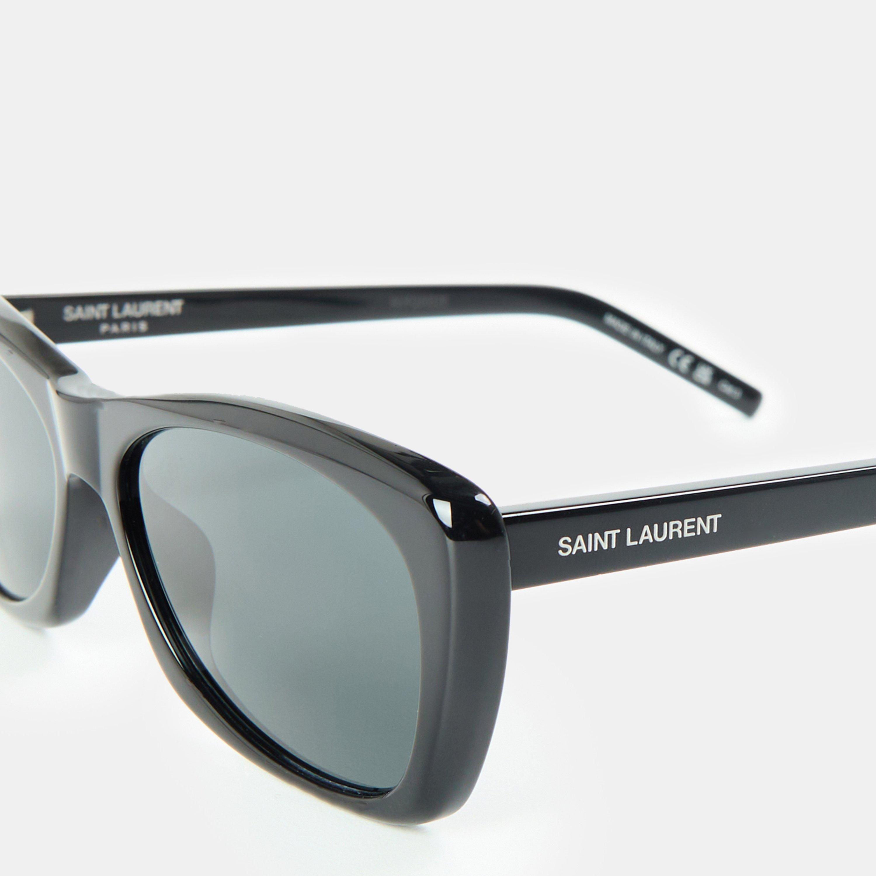Black/Black - Saint Laurent - Women's Cat Eye Sunglasses - 4
