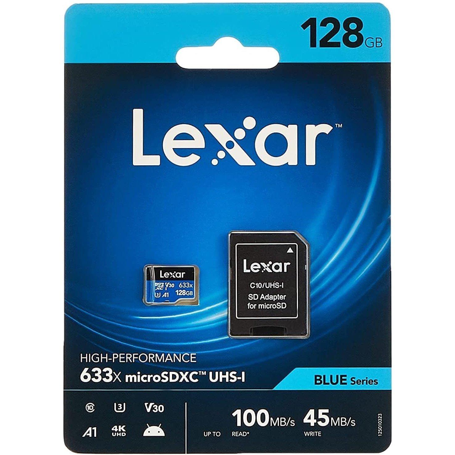 Black - Lexar - microSDXC Card - 3