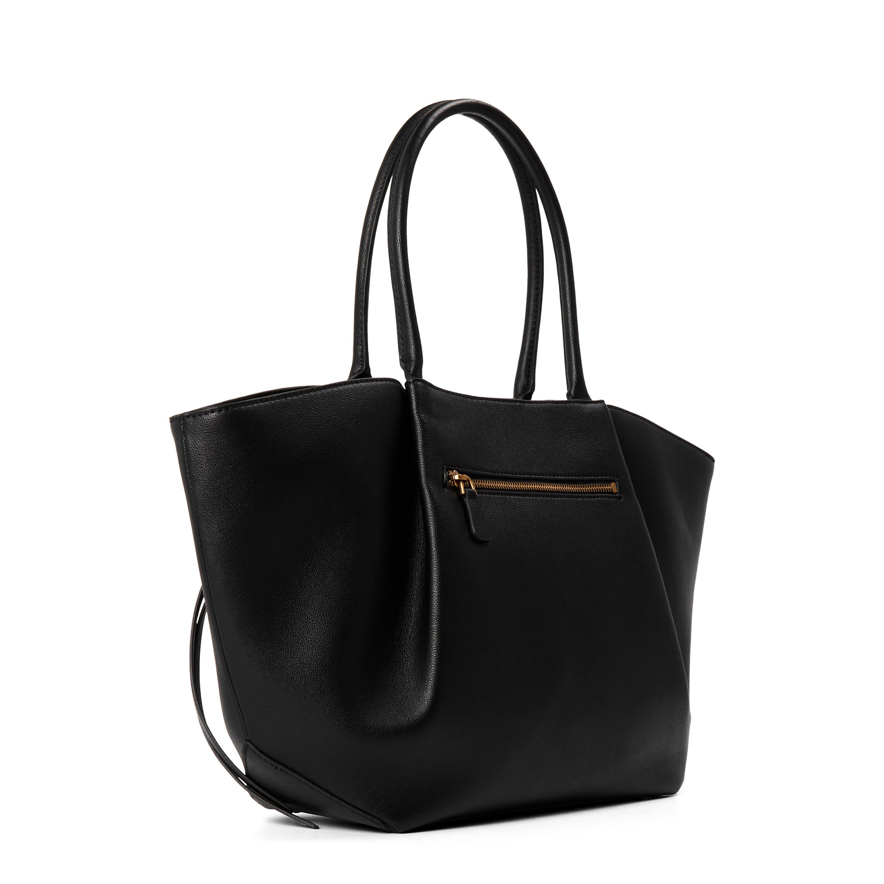 BLACK - Guess - Women's Allegra Girlfriend Faux Leather Tote Bag - 2
