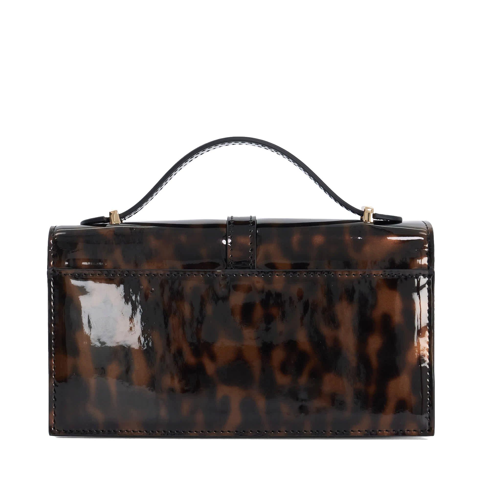 Leoparden-Patent - Dune London - Women's Sapphired Faux Leather Top-Handle Bag - 2