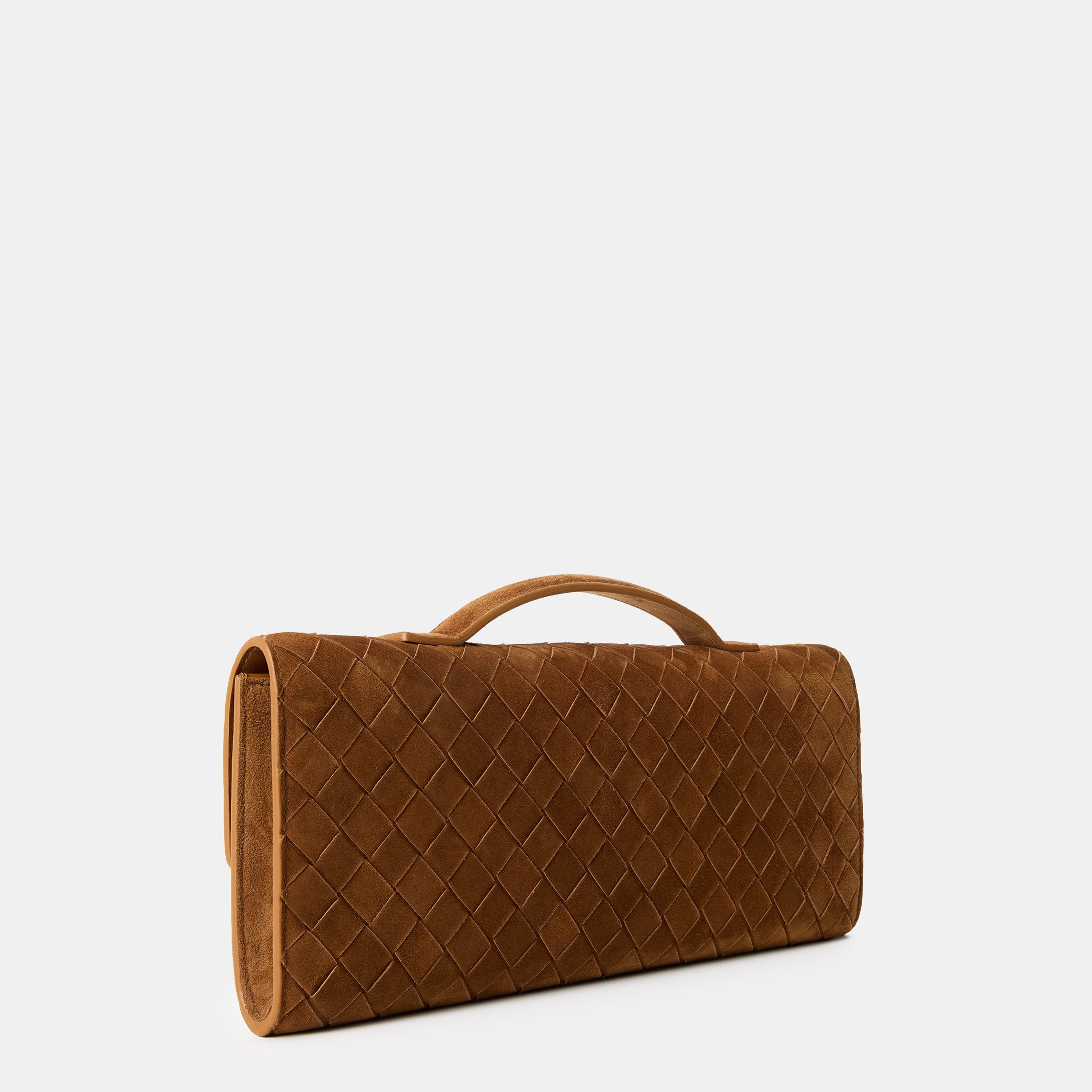 Amber - Bottega Veneta - Womens Andiamo Clutch - 2