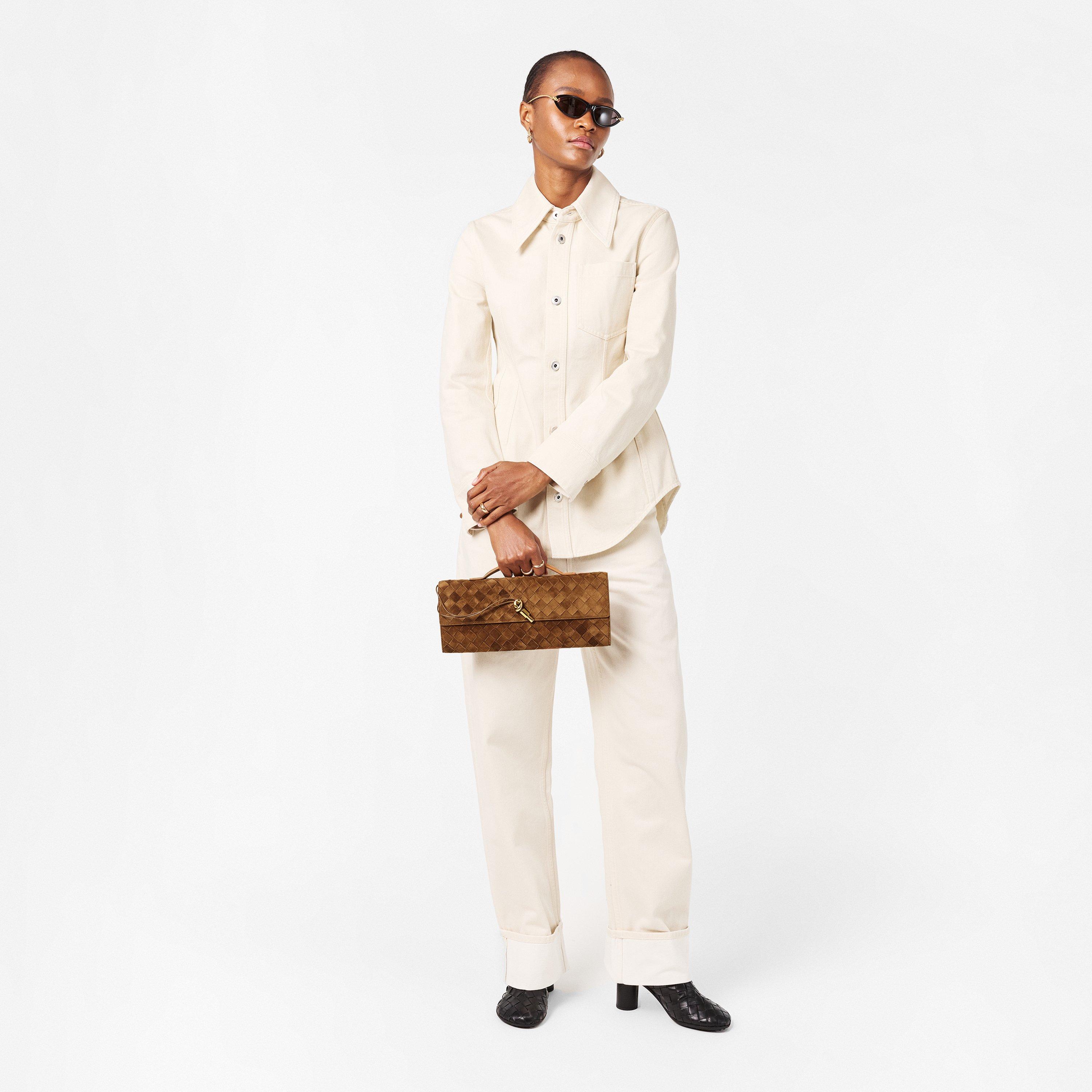 Amber - Bottega Veneta - Womens Andiamo Clutch - 6