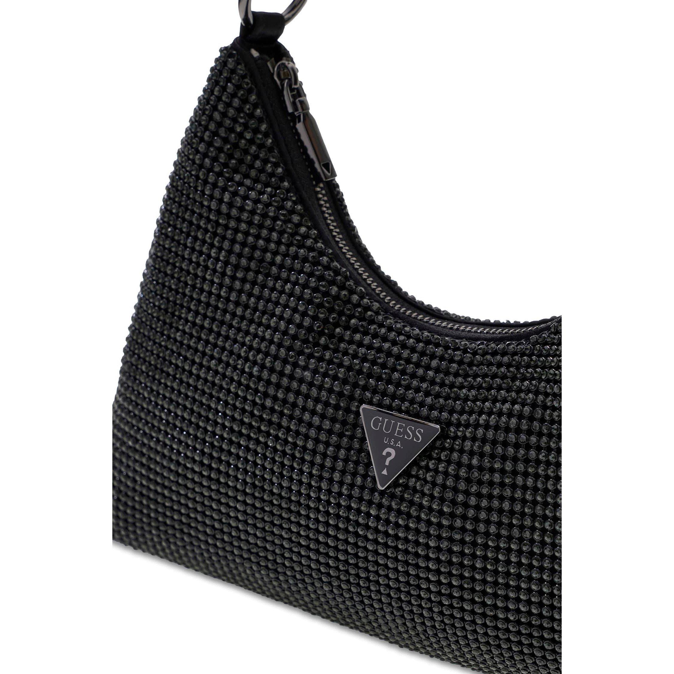 BLACK - Guess - Women's Jewels Wristlet Metal Shoulder Bag - 3