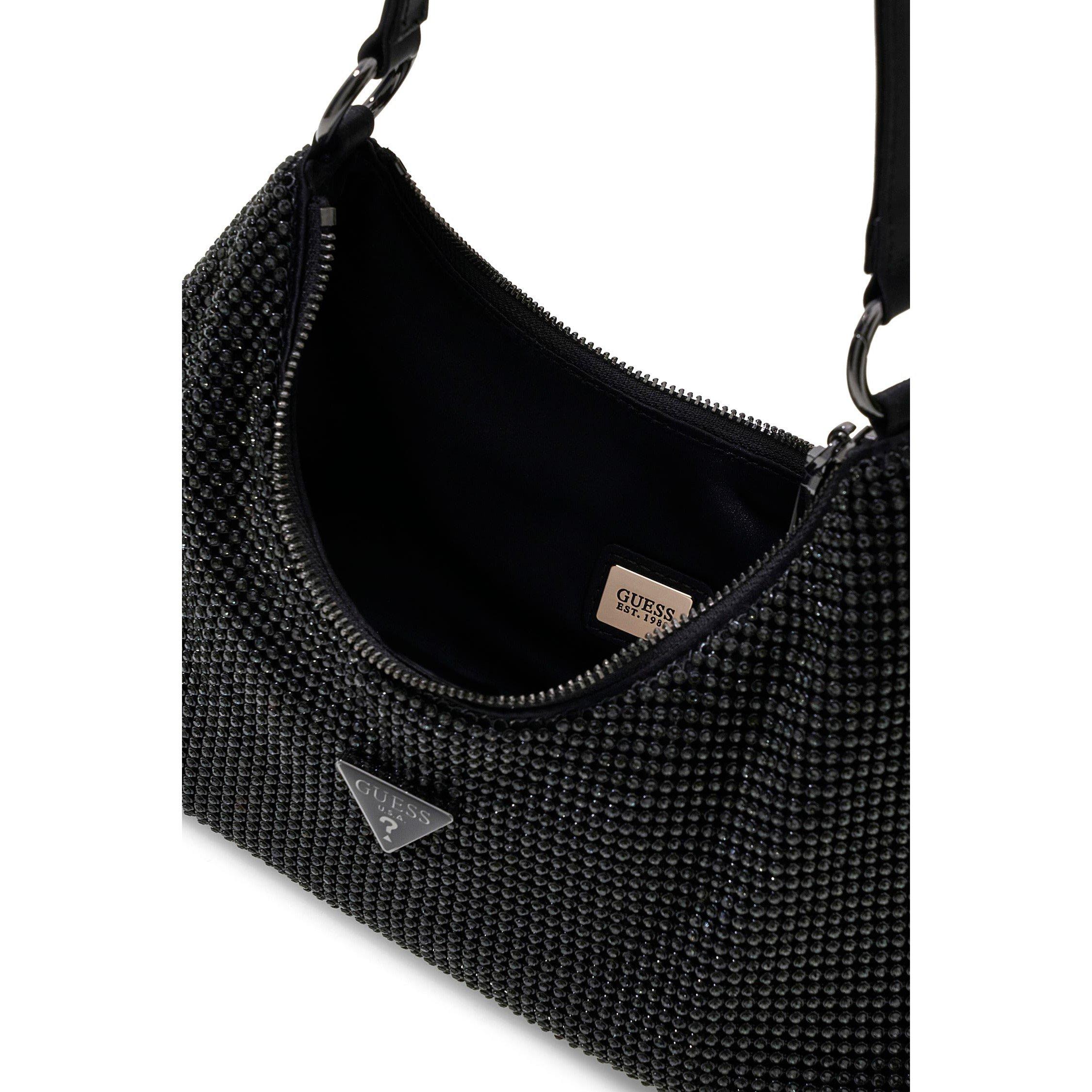 BLACK - Guess - Women's Jewels Wristlet Metal Shoulder Bag - 4