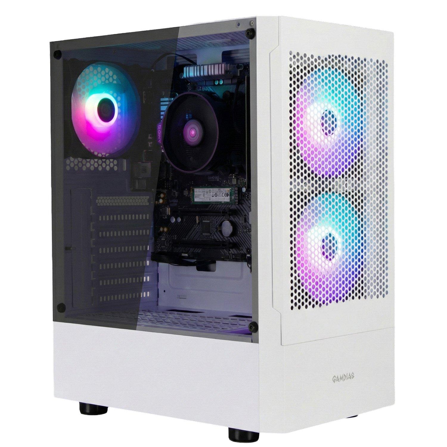 Weiß - Entity - Entity Excalibur Core Gaming PC Bundle - AMD Ryzen 5 5500GT 16GB 512GB SSD - White - 2