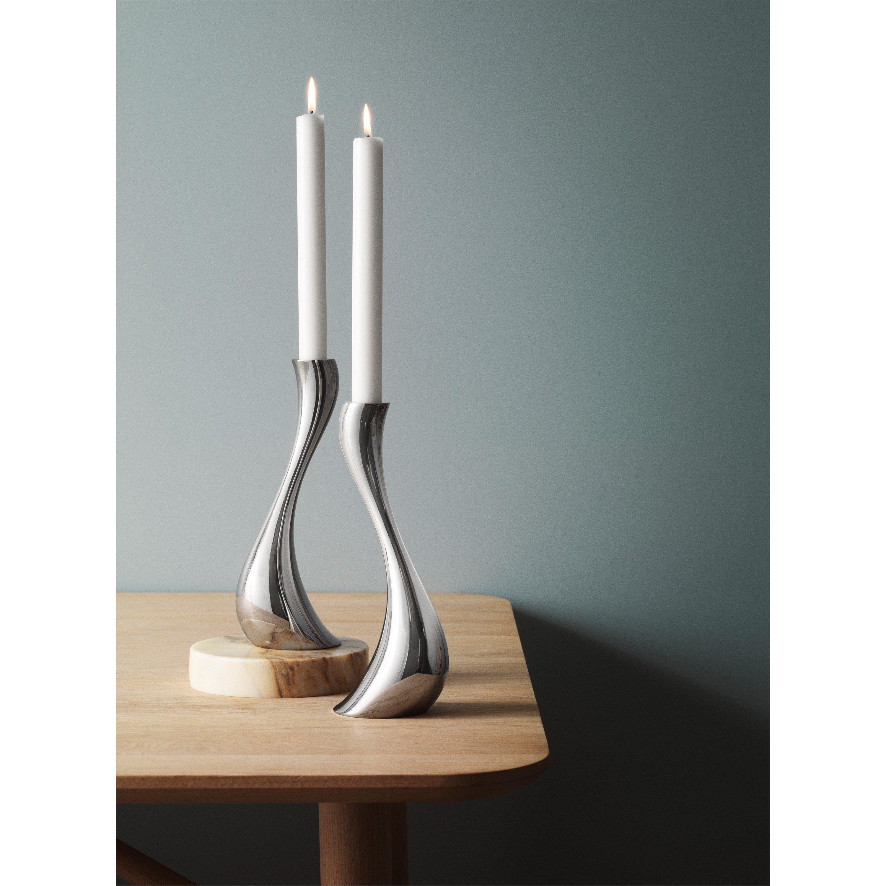 Silver - Georg Jensen - GeorgJensen Cobra Stainless Steel Candle Holder - Medium - 2