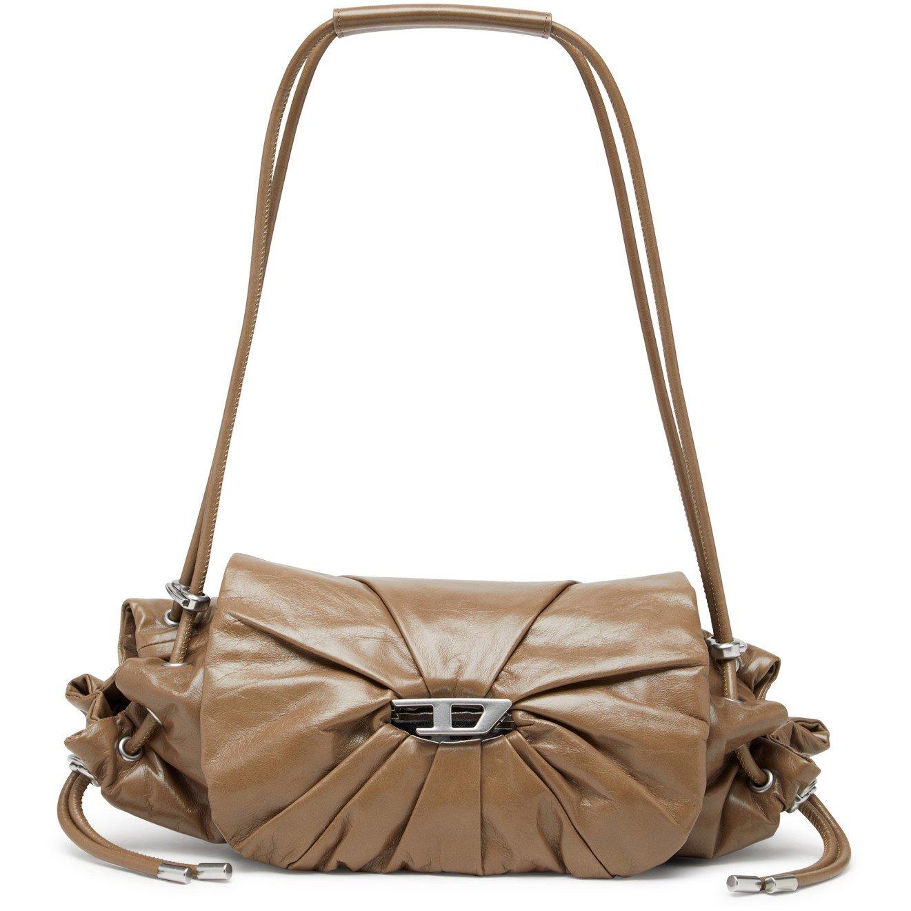 Diesel Women's Beige Scrunch Shoulder Bag