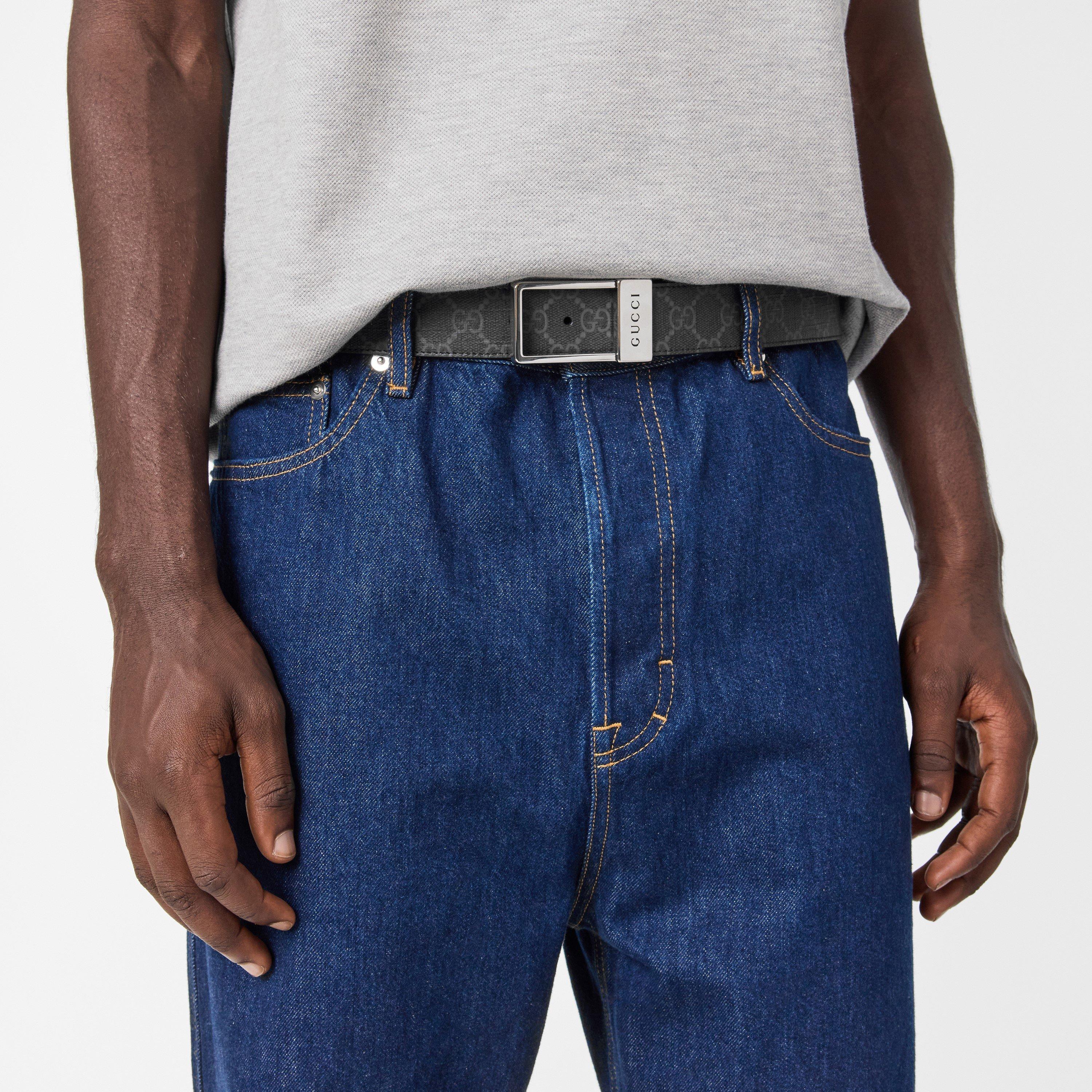 Black - Gucci - Men's Leather Belt - 3