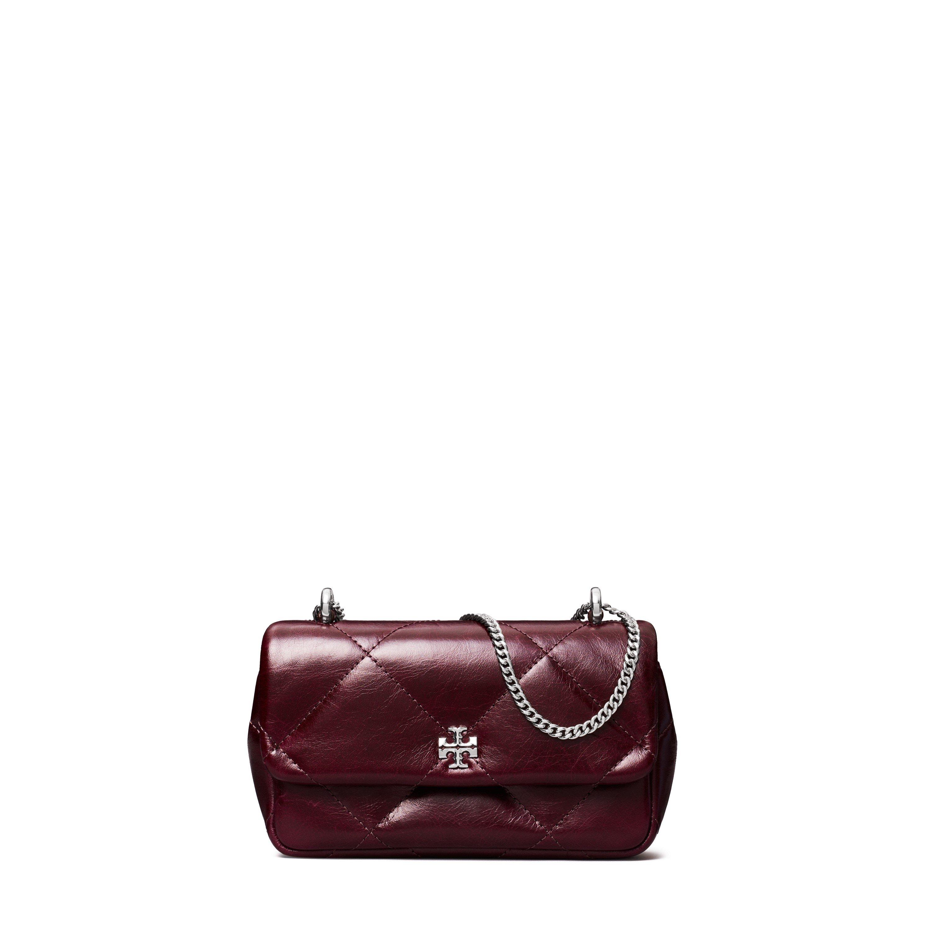 Dark Carmine - Tory Burch - Women's Kira Diamond Shoulder Bag - 1