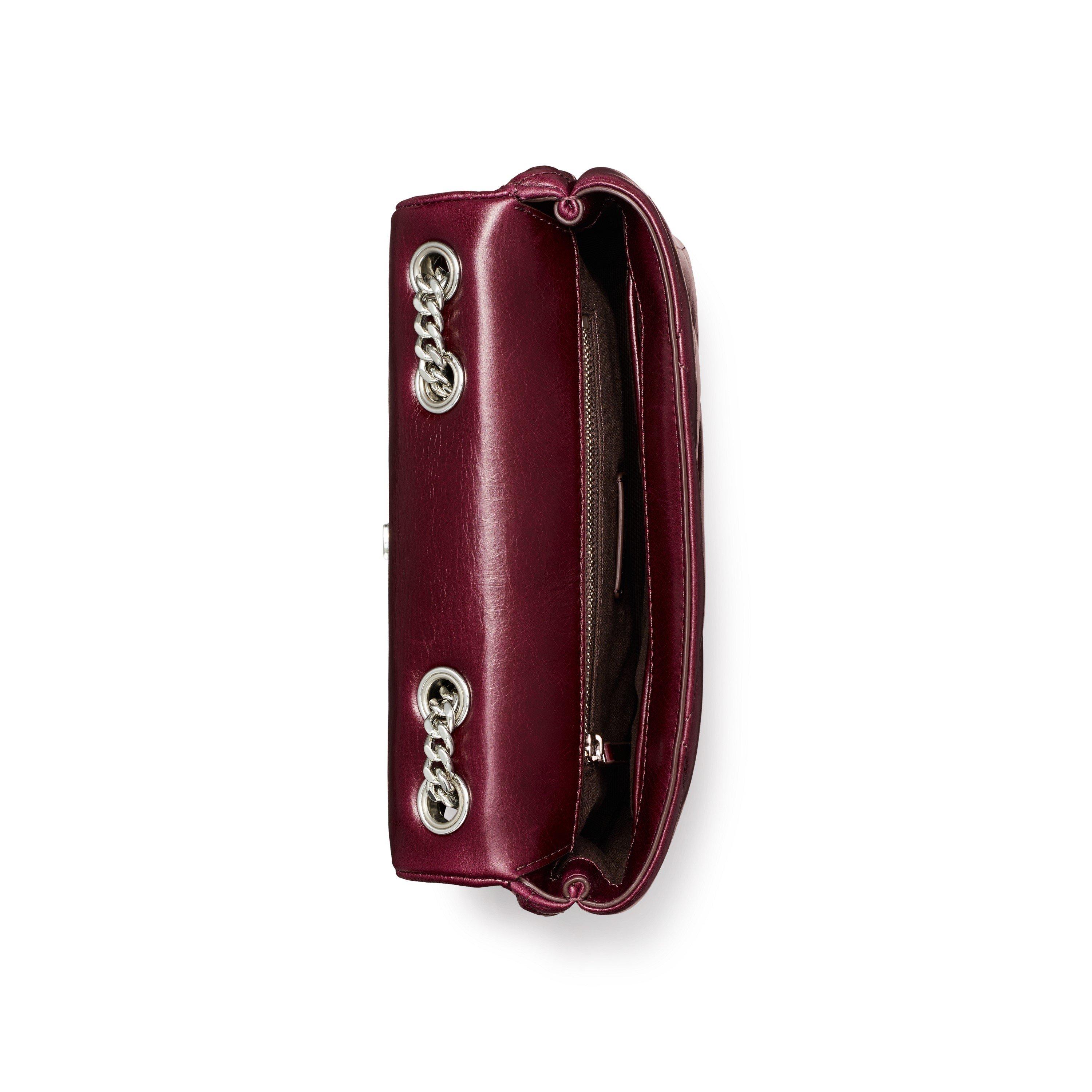 Dark Carmine - Tory Burch - Women's Kira Diamond Shoulder Bag - 7