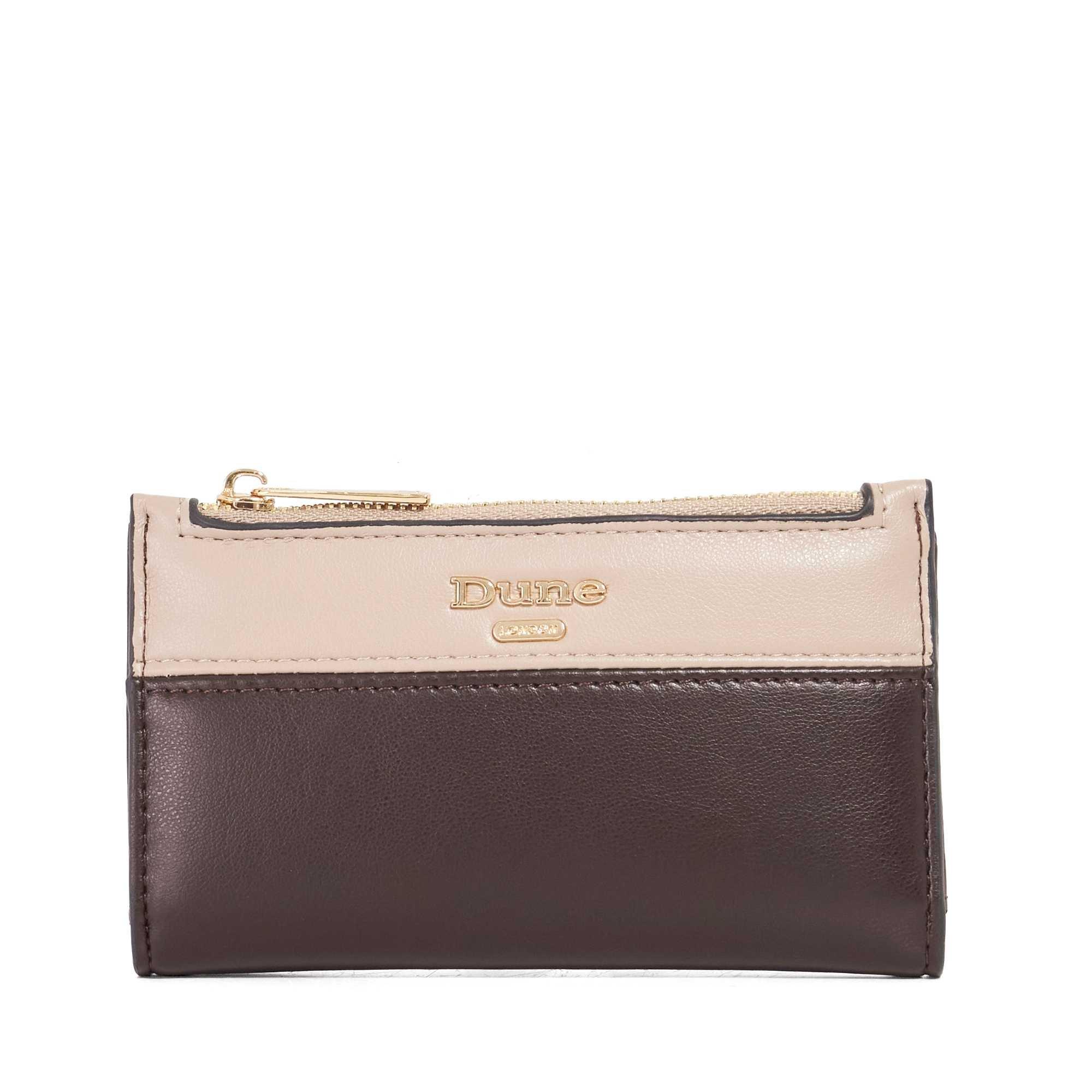 Dune London Women's Kennero Faux Leather Zip Around Purse - Dark Brown