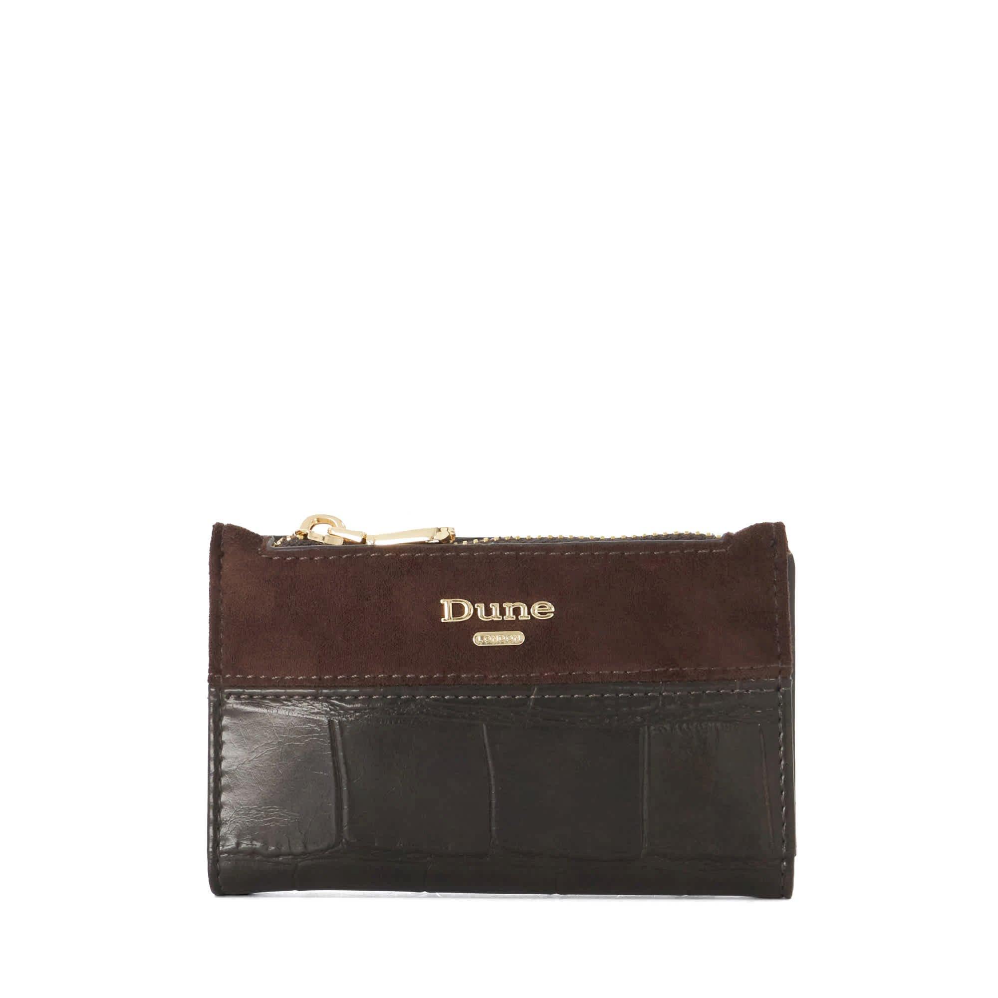 čokolada - Dune London - Women's Kennero Faux Leather Zip Around Purse - 1