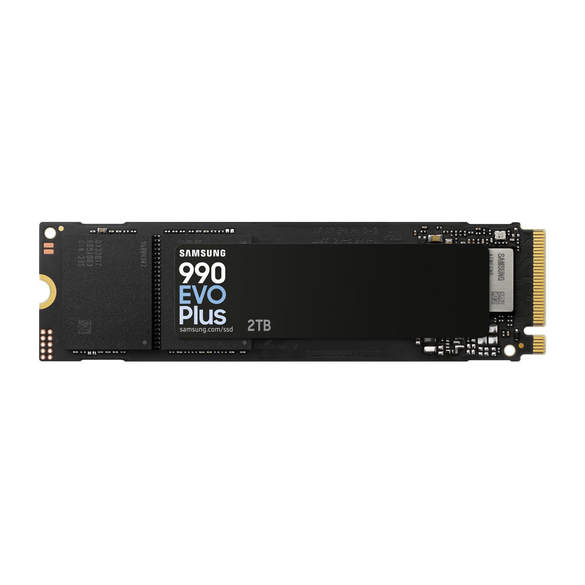 Schwarz - Samsung - 990 EVO Plus 2TB PCIe 4.0 x4 / 5.0 x2 NVMe2.0 (up to 7250 MB/s) NVMe M.2 (2280) Internal SSD - 4