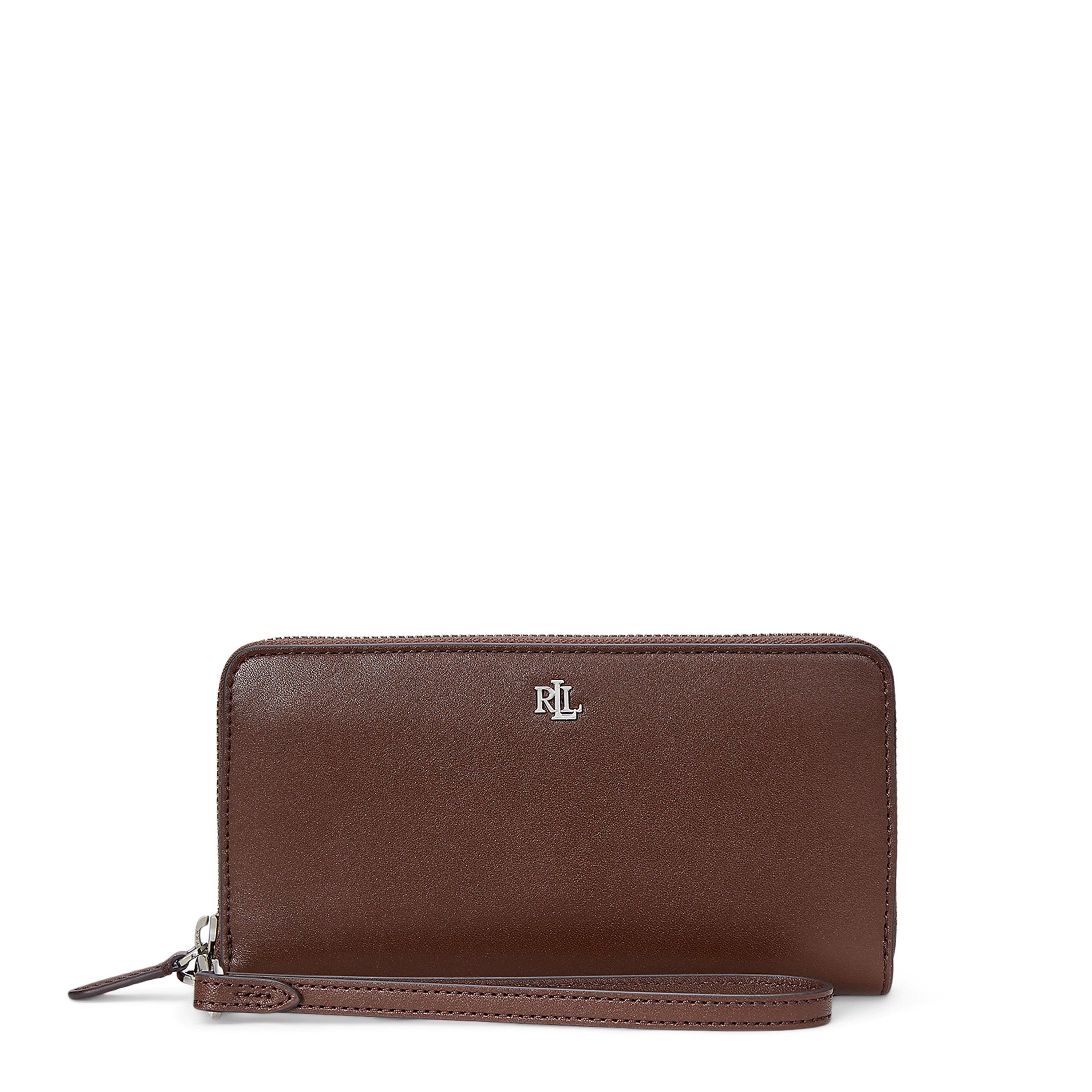 DARK MAHOGANY - Lauren by Ralph Lauren - Zip Around Large Purse - 1