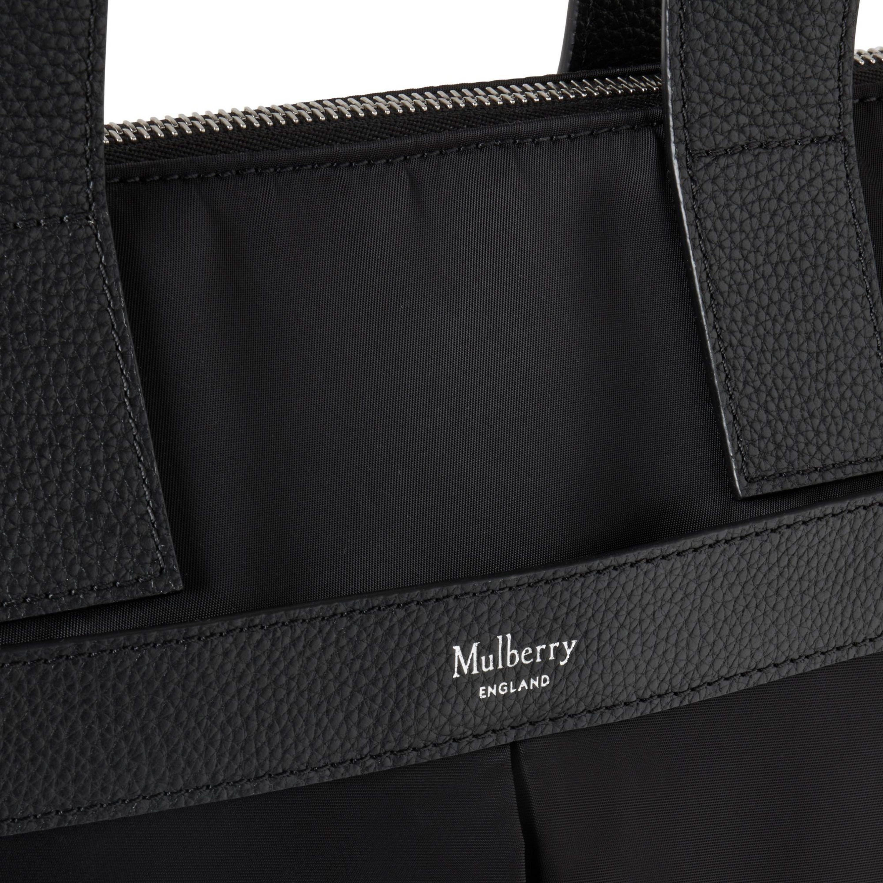 Black - Mulberry - Heritage Nylon Zipped Tote Bag - 3