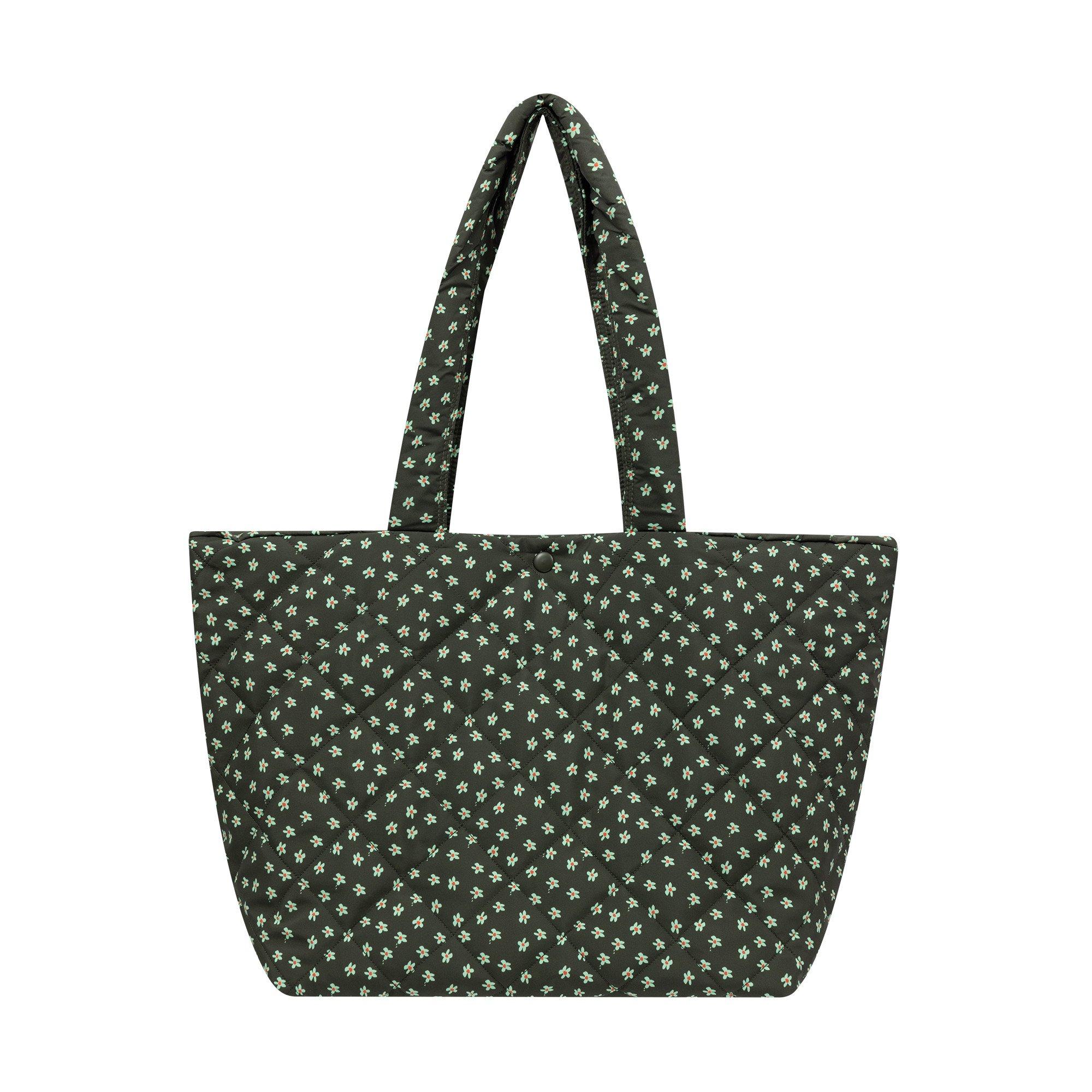 NY Floral Green - New Era - Women's Quilted Tote Bags - 2