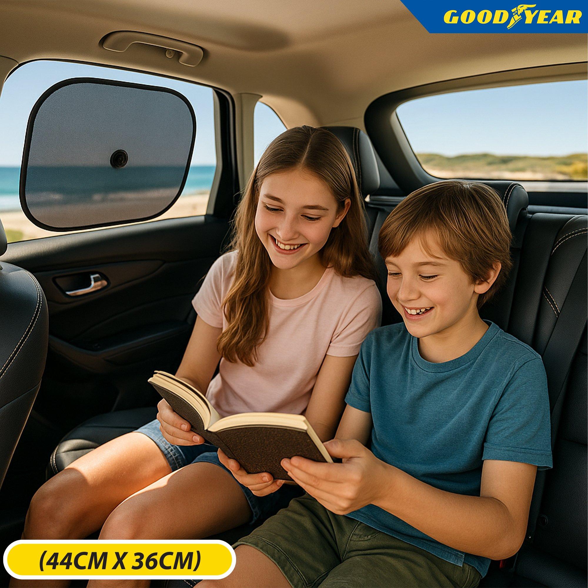 Crna - Goodyear - Goodyear 2 piece Folding Sun Shade - 4