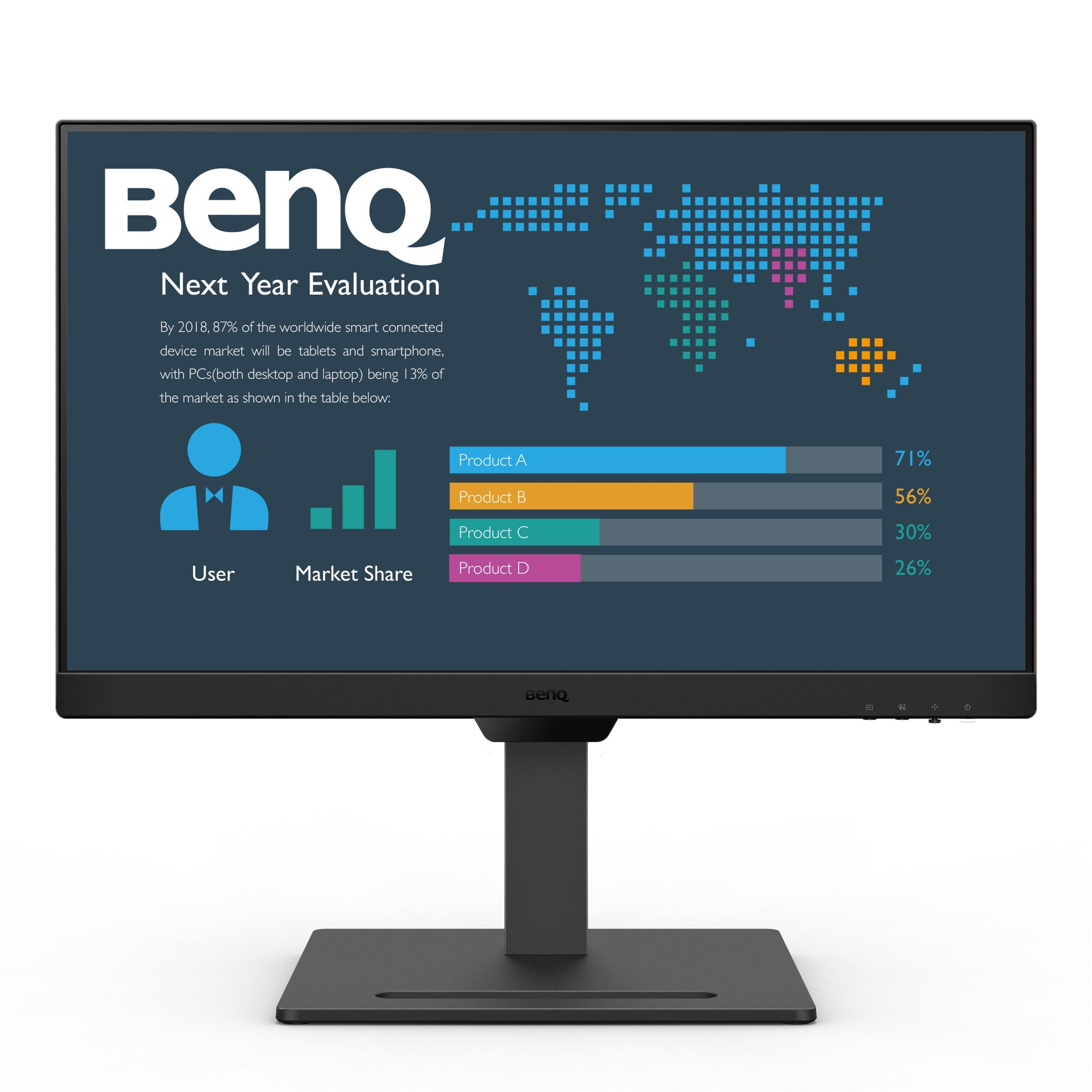 Black - BenQ - BL2490T 23.8 Inch 1080p 100Hz Home Office Monitor - 1