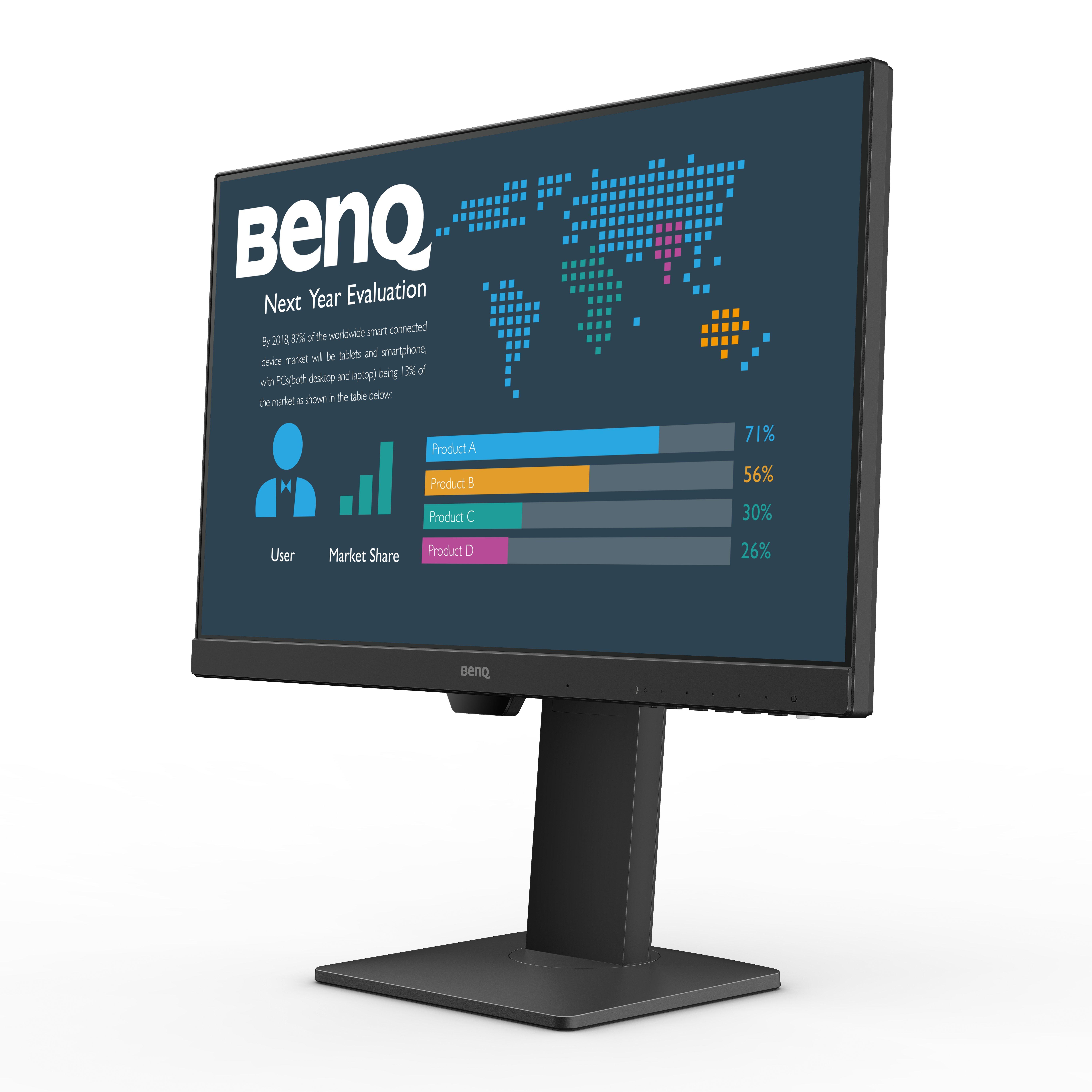Black - BenQ - BL2486TC 23.8 Inch 1080p USB-C Business Monitor - 4