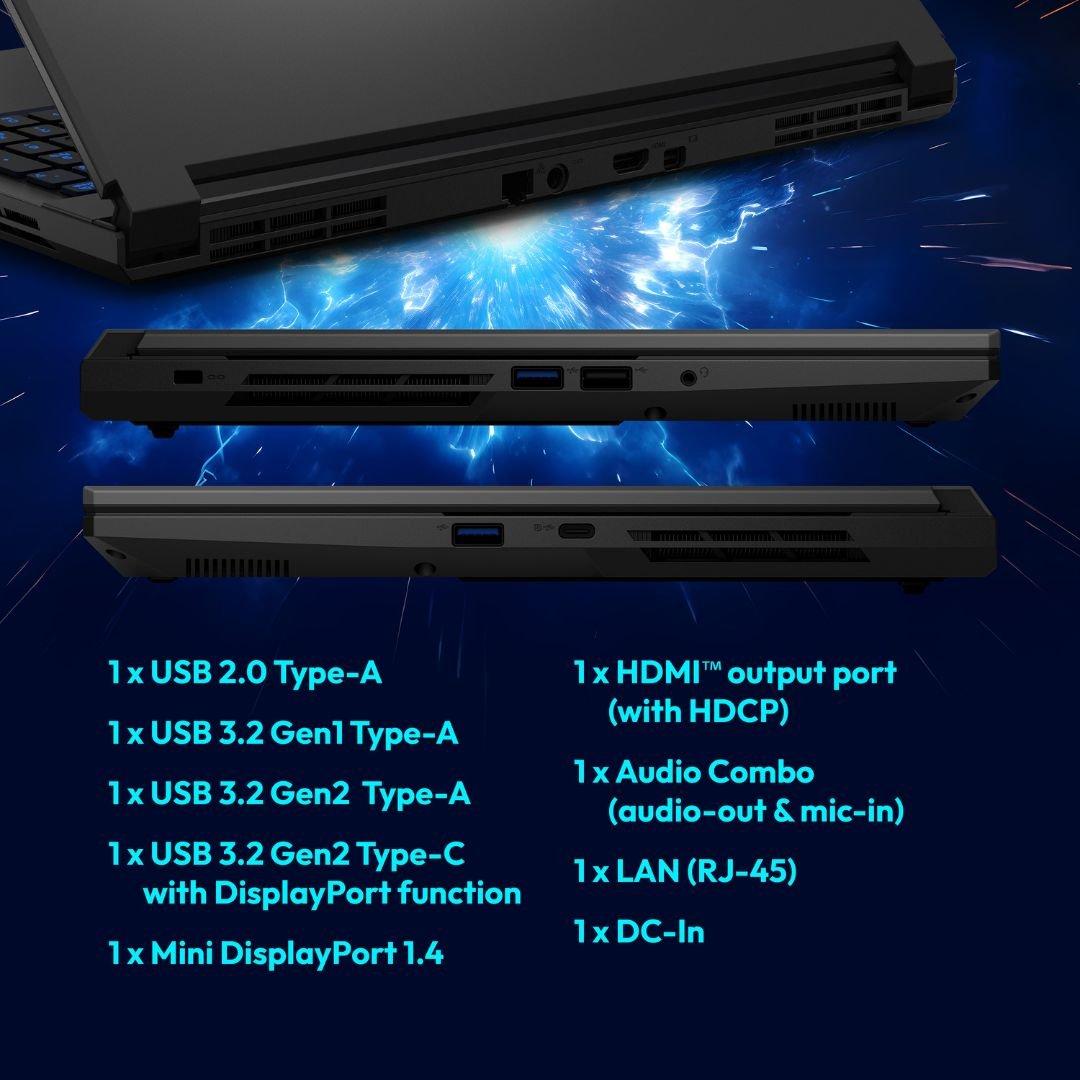 Schwarz - Medion - Medion Erazer Deputy 15 P1 15.6 FHD 144Hz Intel Core i7-13620H 16 GB 1 TB RTX 5060 Gaming Laptop - 10