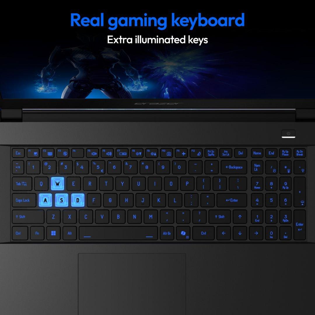 Schwarz - Medion - Medion Erazer Deputy 15 P1 15.6 FHD 144Hz Intel Core i7-13620H 16 GB 1 TB RTX 5060 Gaming Laptop - 9