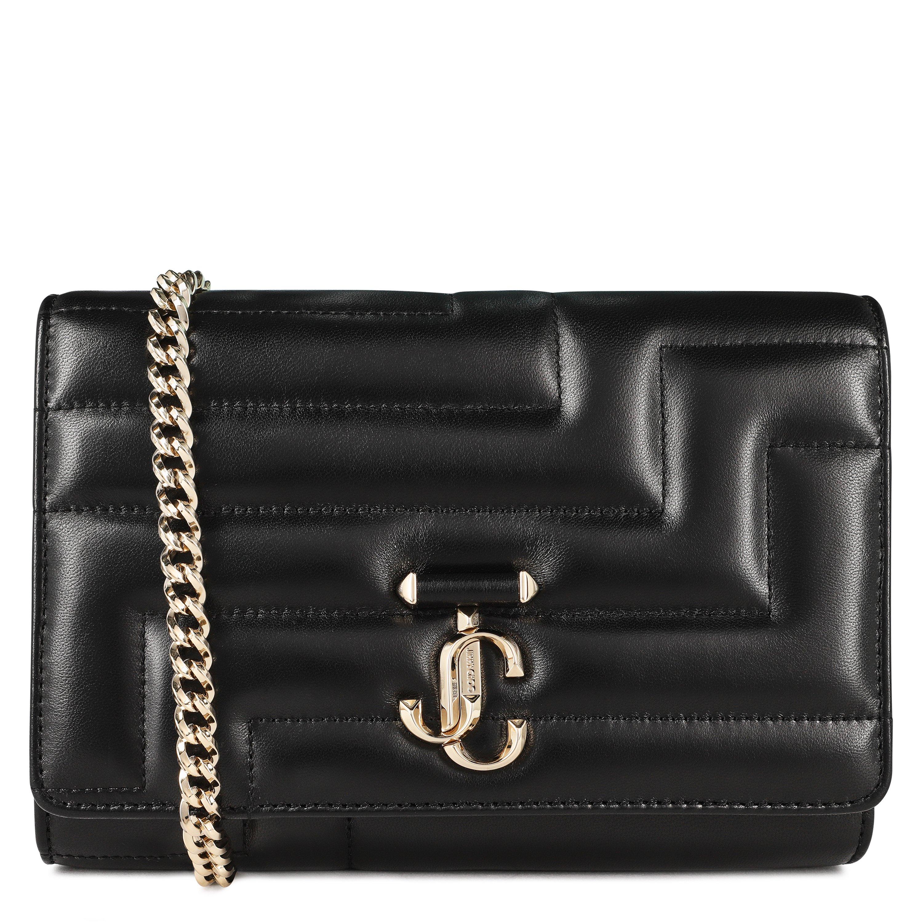Black - Jimmy Choo - Women's Embellished Leather Avenue Clutch Bag - 1