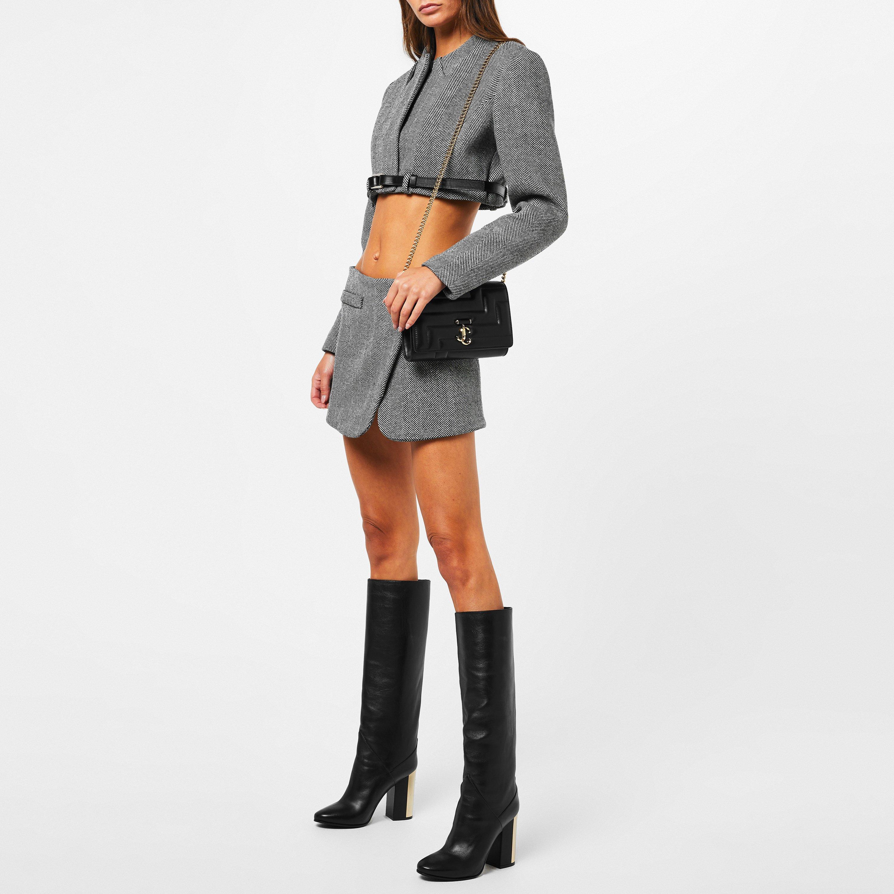 Black - Jimmy Choo - Women's Embellished Leather Avenue Clutch Bag - 5