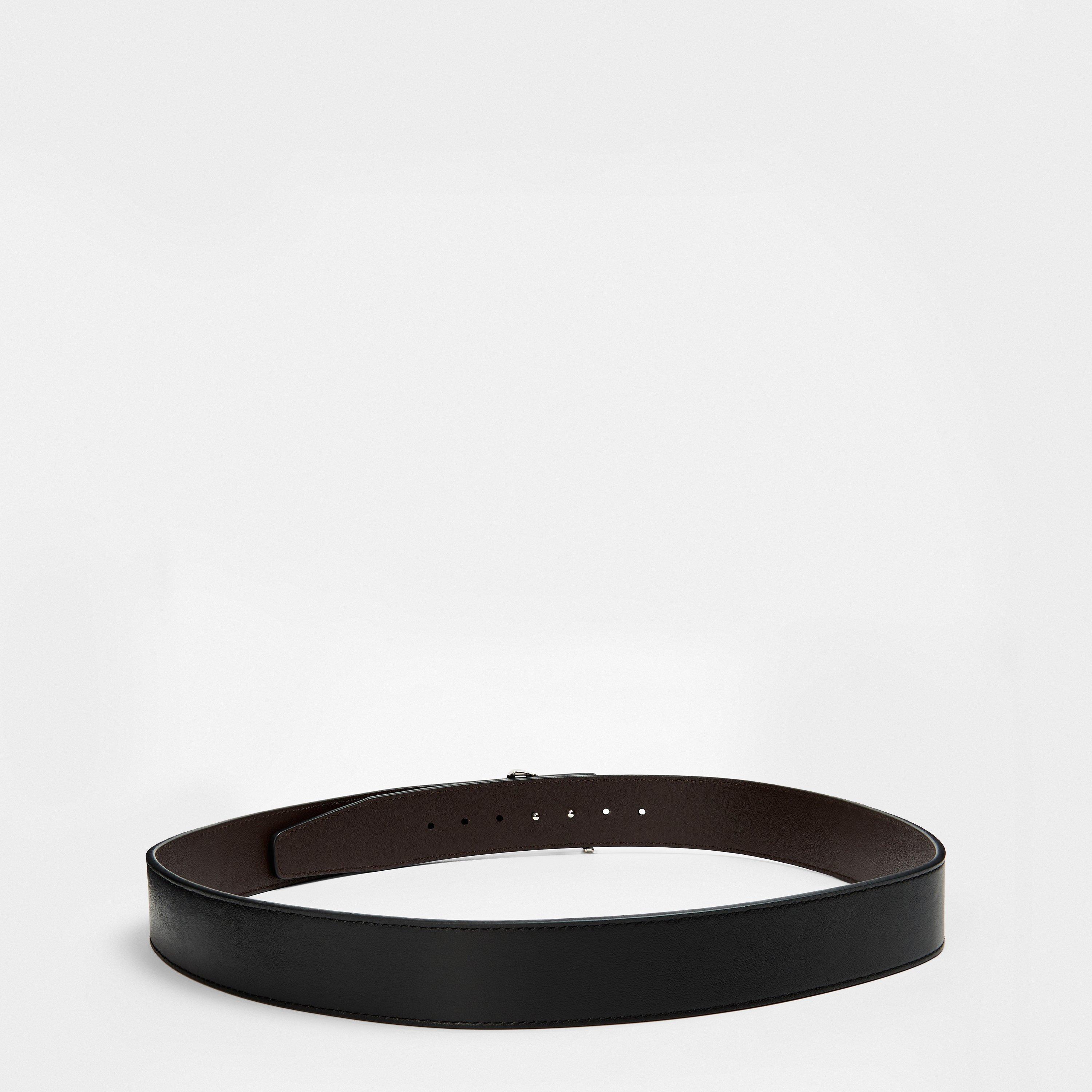 Black/Coffee - Brioni - Men's Leather Belt - 2