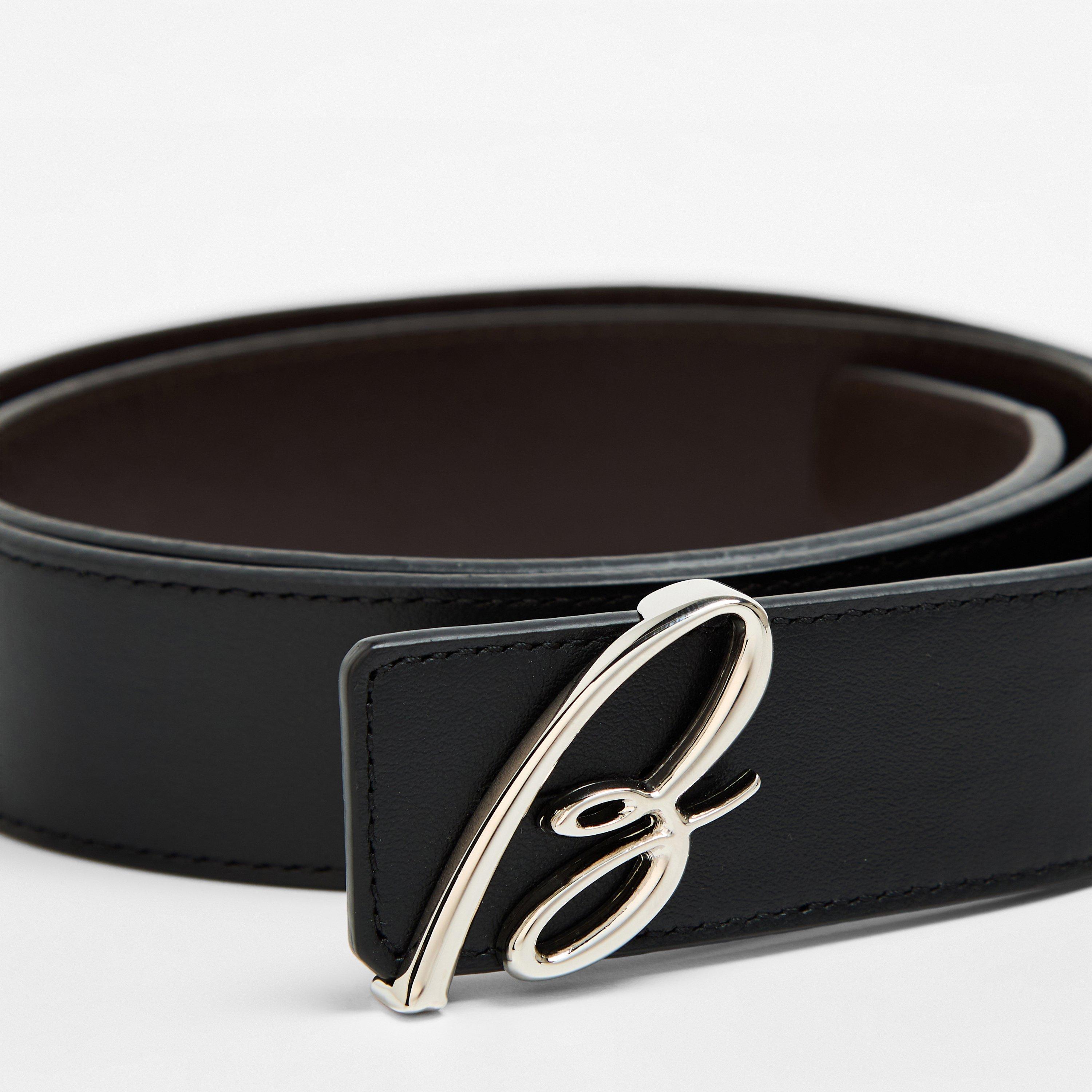 Black/Coffee - Brioni - Men's Leather Belt - 3