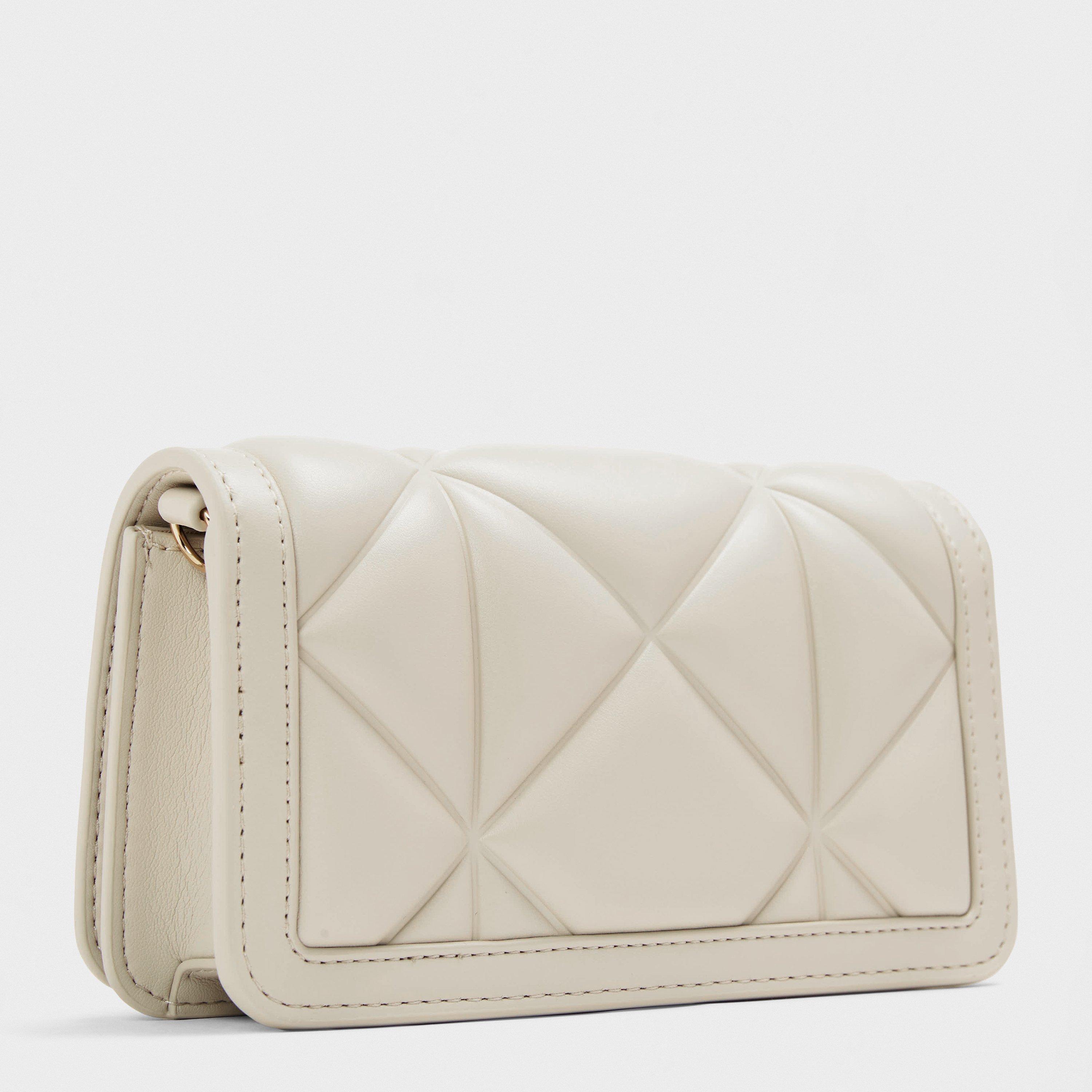 Ivory - Love Moschino - Women's Quilted Cross Body Bags - 2