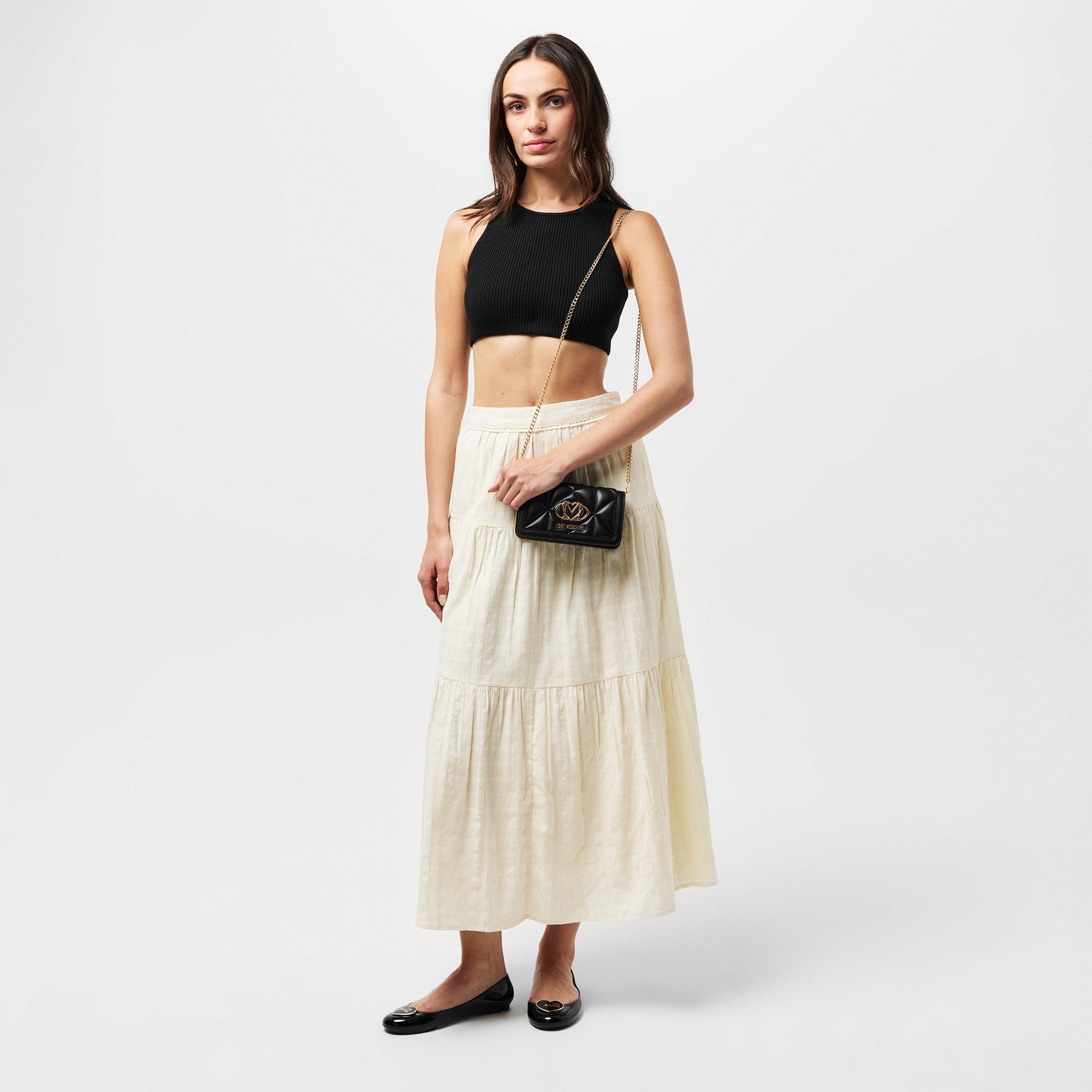 Black - Love Moschino - Women's Quilted Cross Body Bags - 6