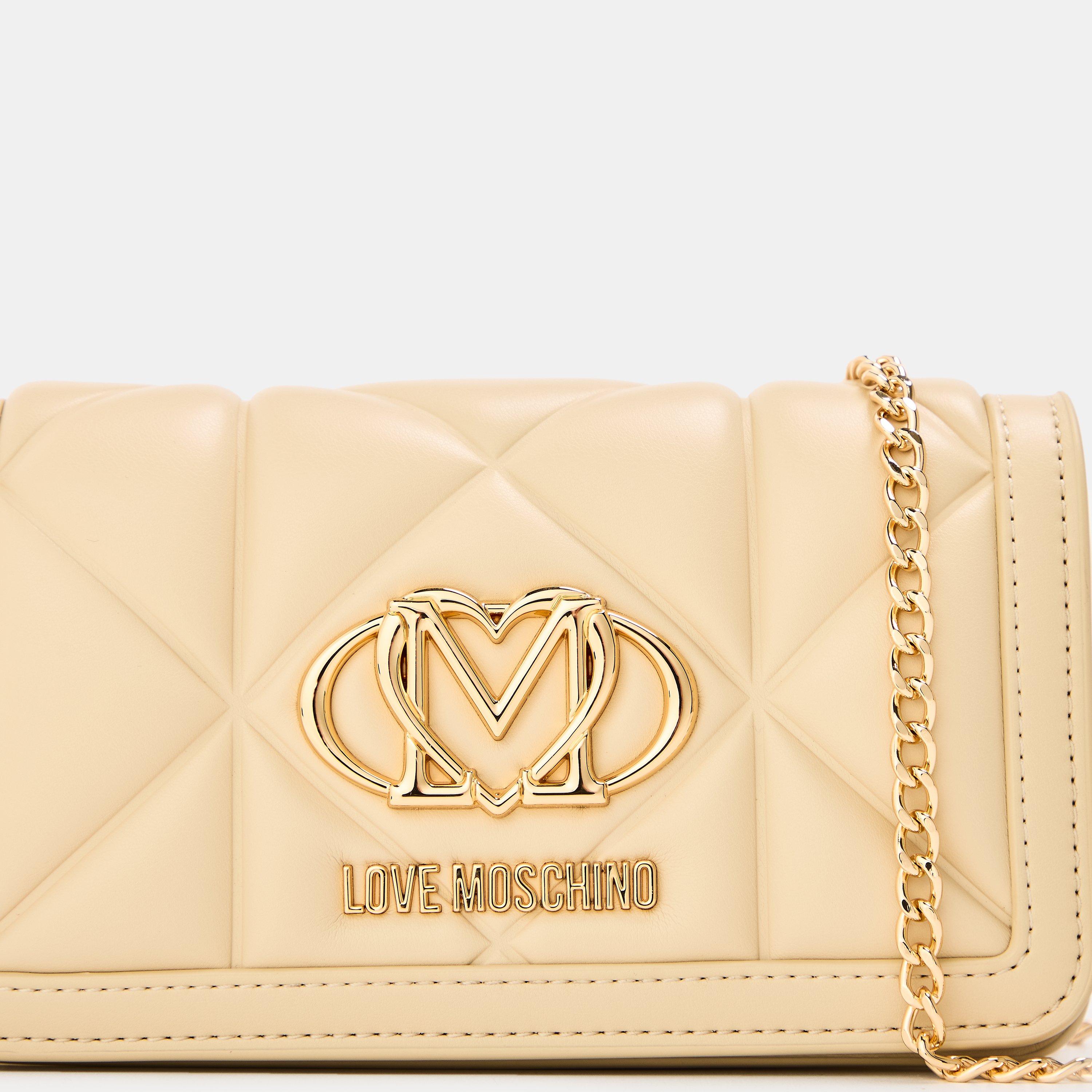 Butter - Love Moschino - Women's Quilted Cross Body Bags - 3