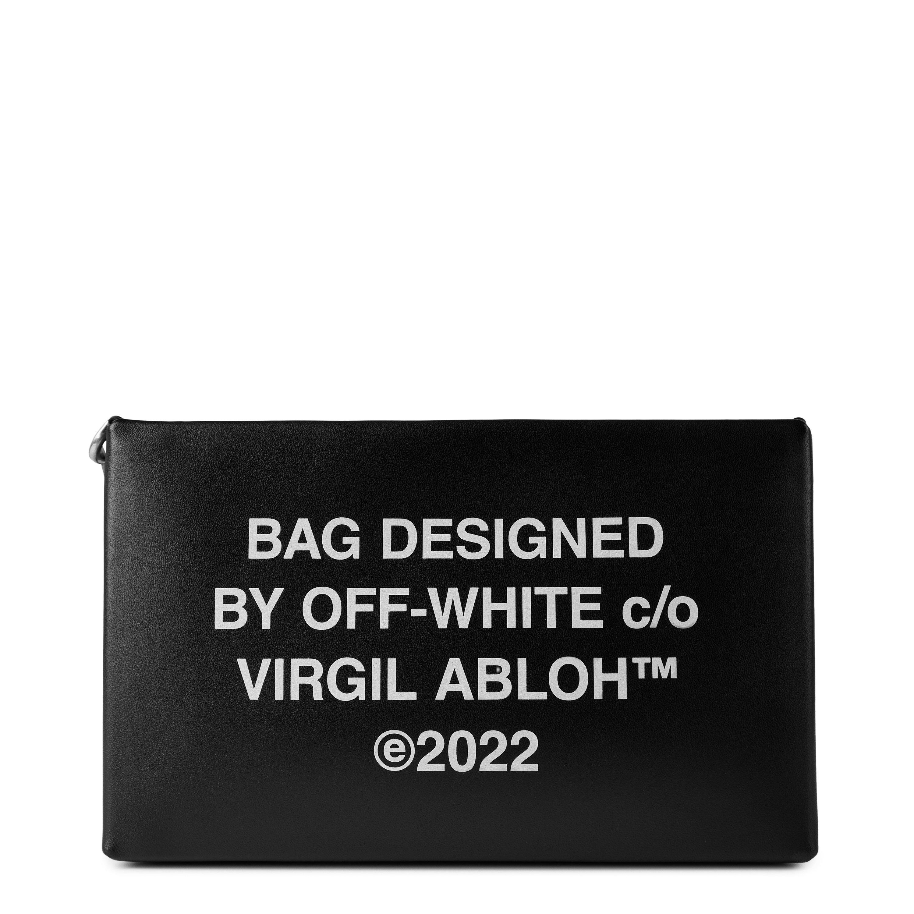 人気【Off-White】Block Pouch Quote クラッチバッグ ショルダー Off-White Block Pouch Quote Clutch Bag | Black | FARFETCH