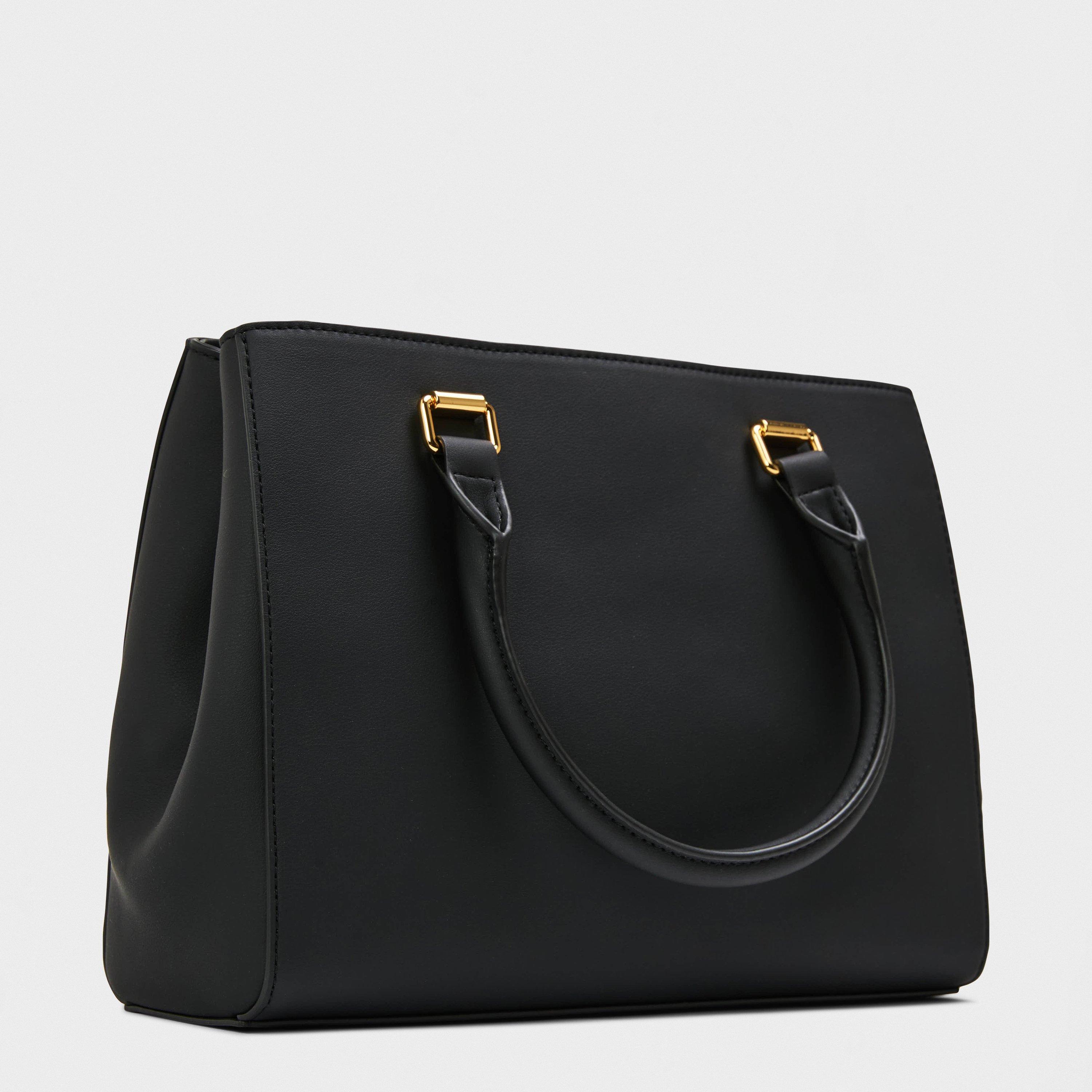 Black - Love Moschino - Women's LM Bold Top Handle Bag - 2