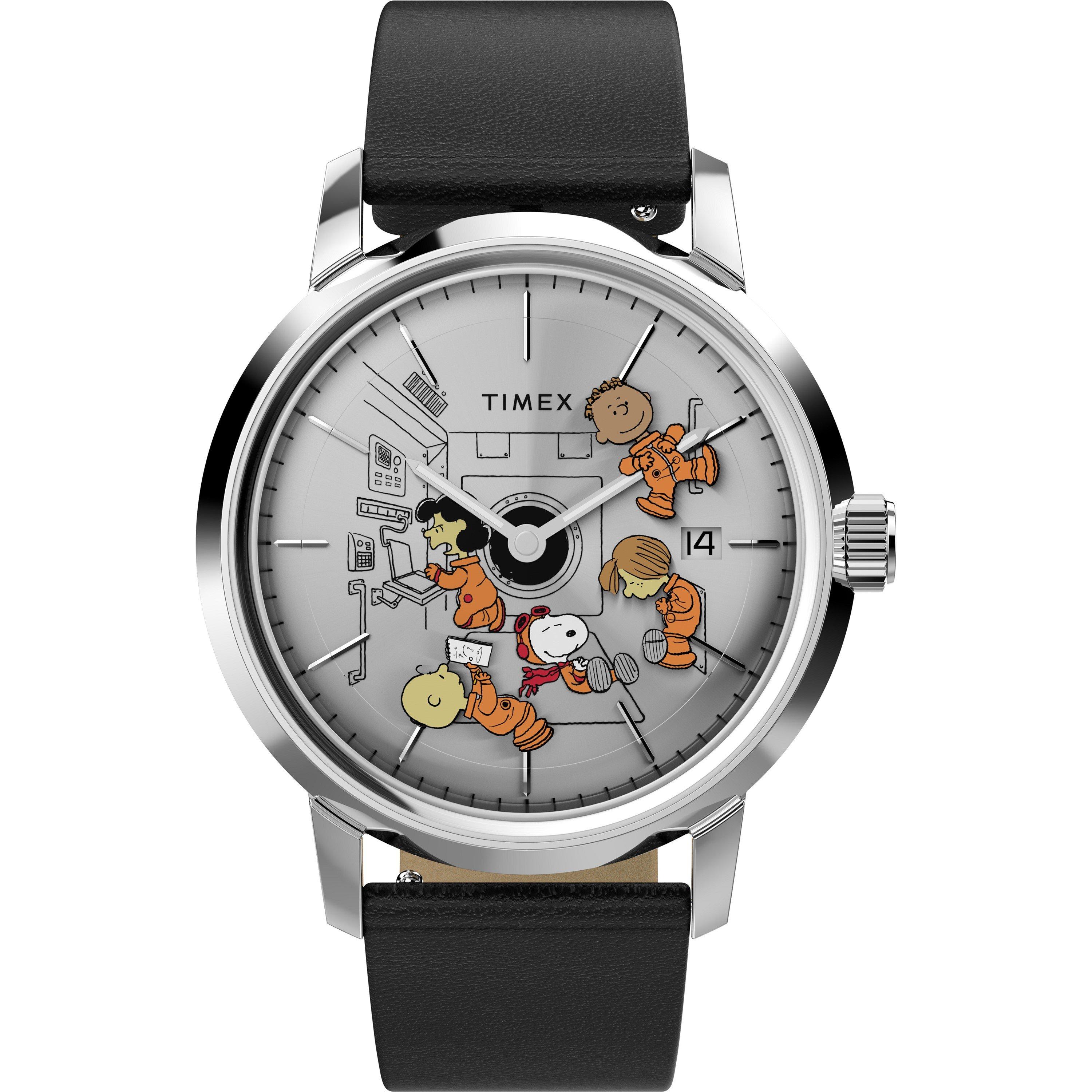 Silver Tone - Timex - Men's Peanuts Automatic Analogue Watch - 1
