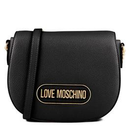 Love Moschino Logo Plaque Saddle Bag