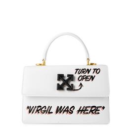 Off White Women's Jitney 1.4 Top Handle Bag, Signature Arrows Handbag