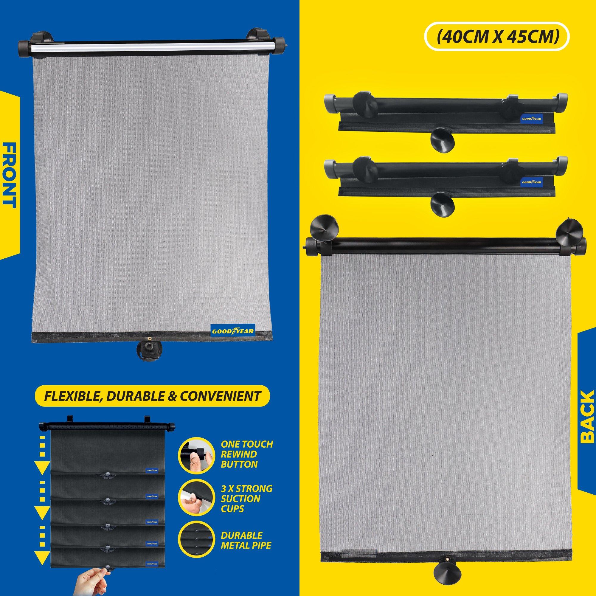 Nero - Goodyear - Goodyear 2 Piece Car window roller blinds - 3