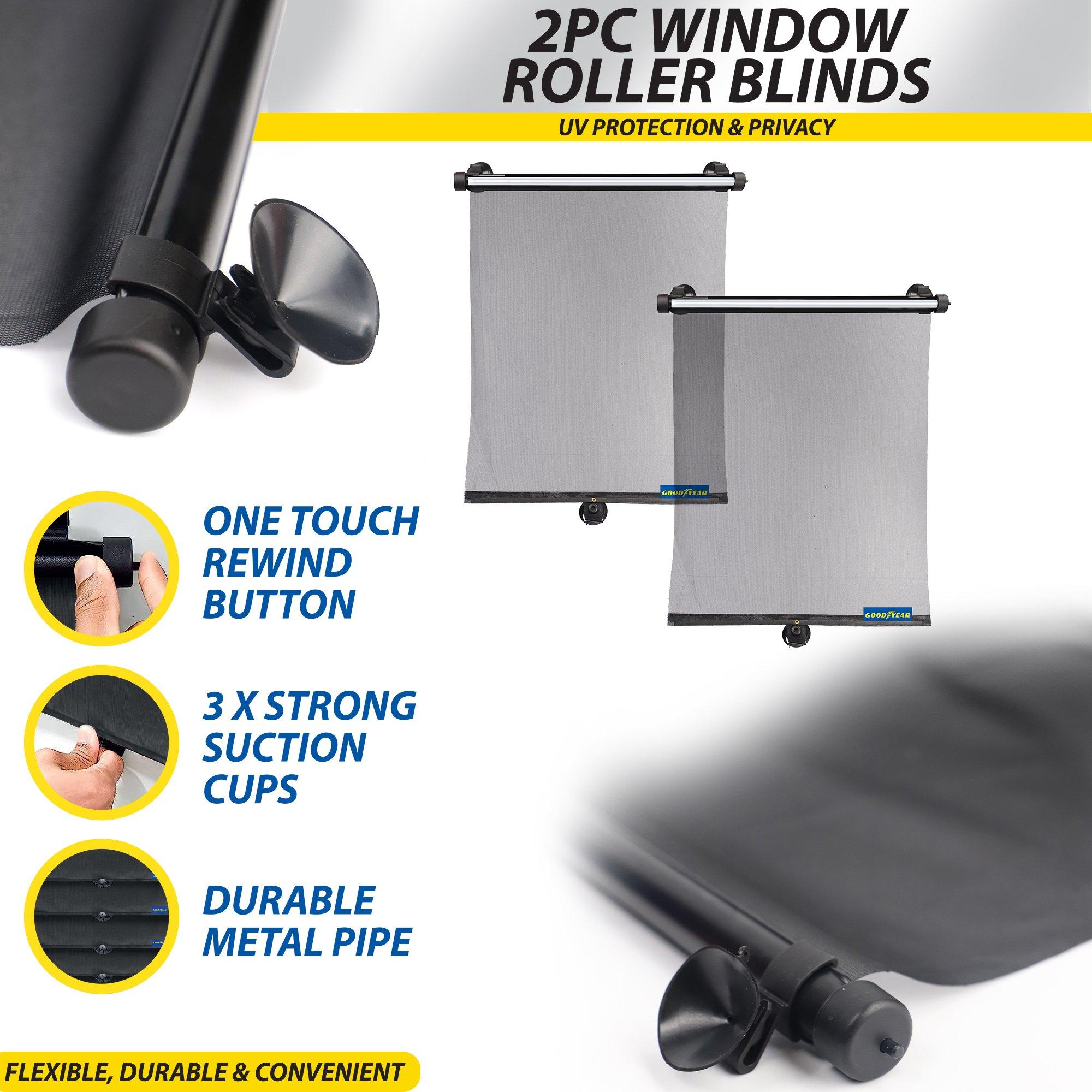 Nero - Goodyear - Goodyear 2 Piece Car window roller blinds - 5