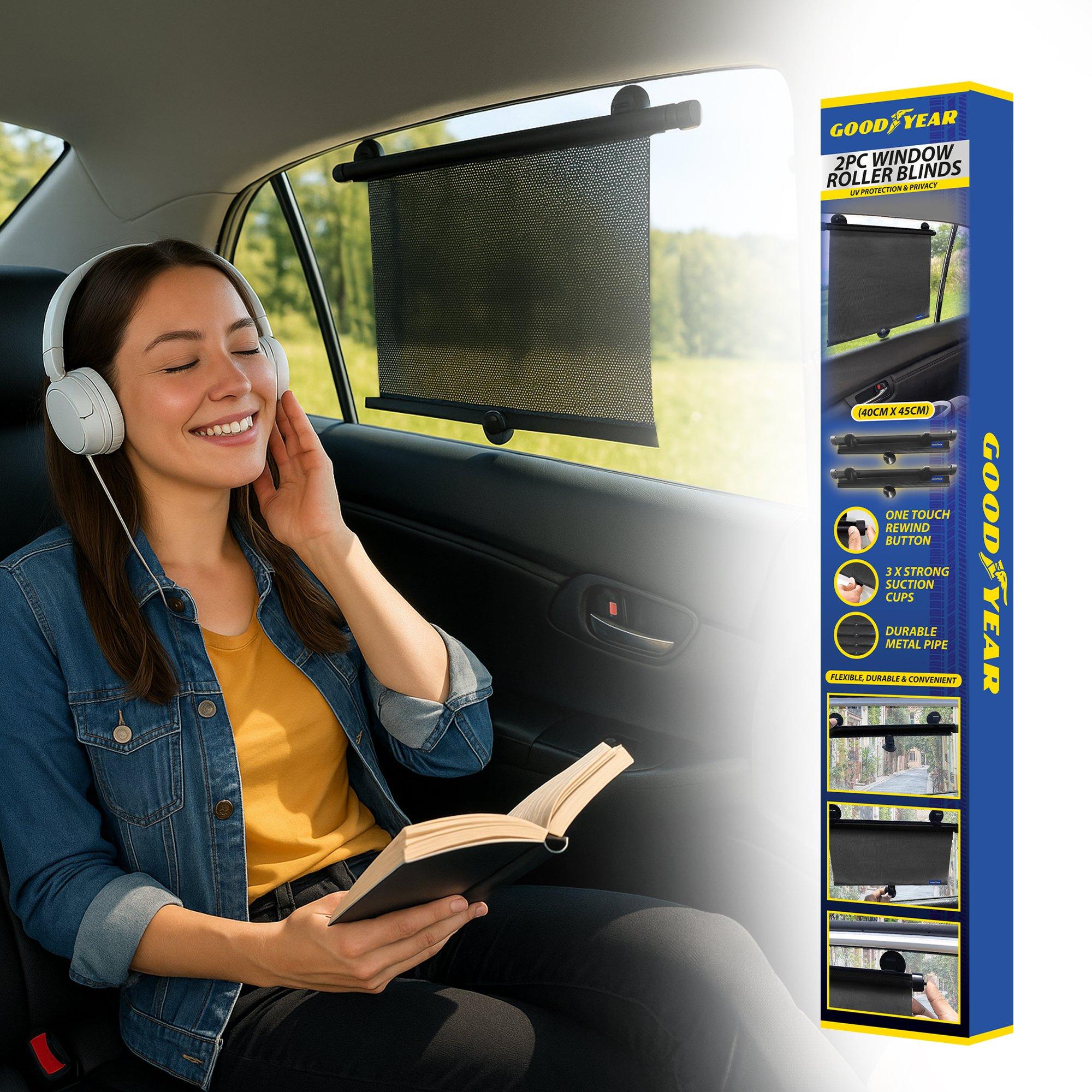 Nero - Goodyear - Goodyear 2 Piece Car window roller blinds - 6