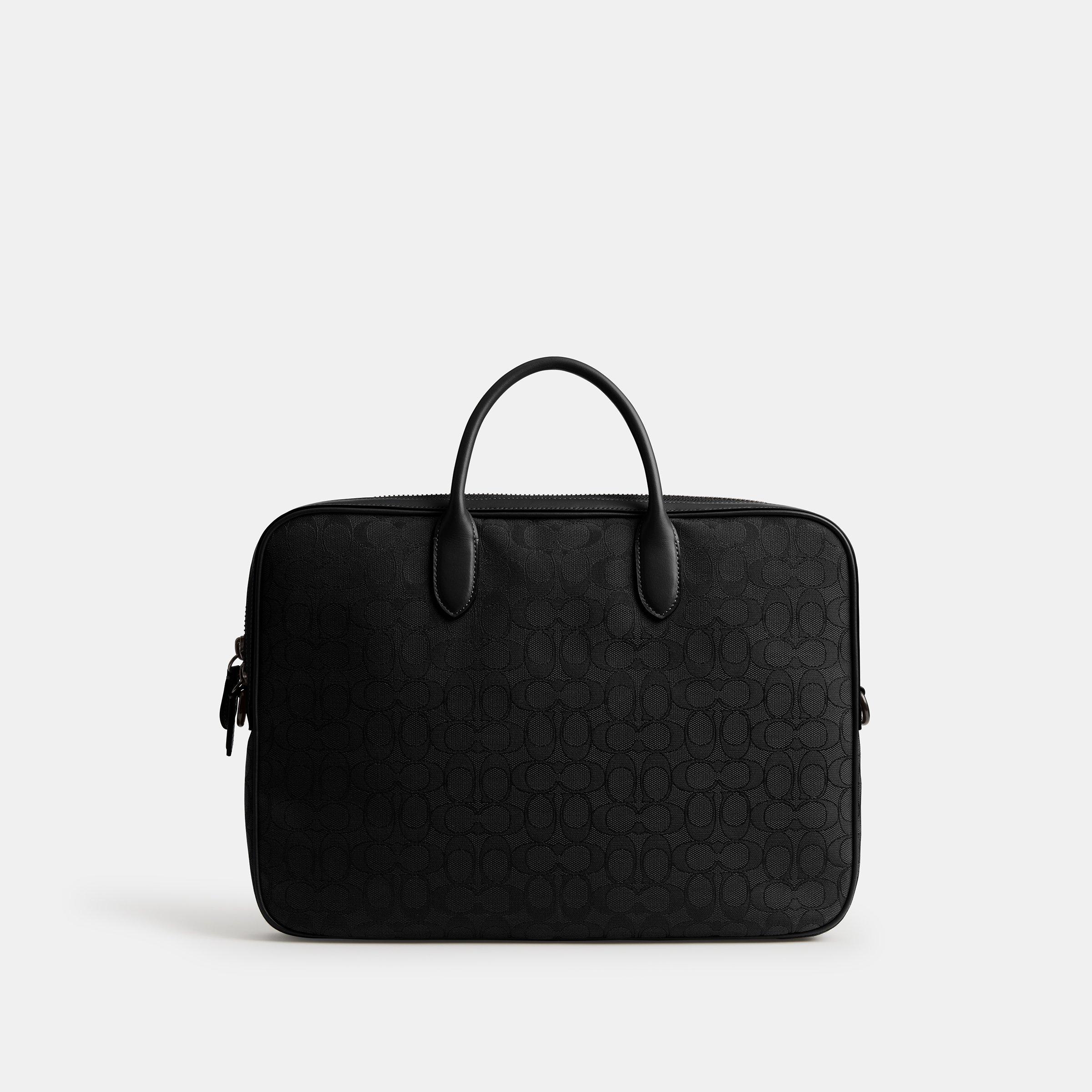 Black - Coach - Men's Theo Signature Jacquard Laptop Bags - 3