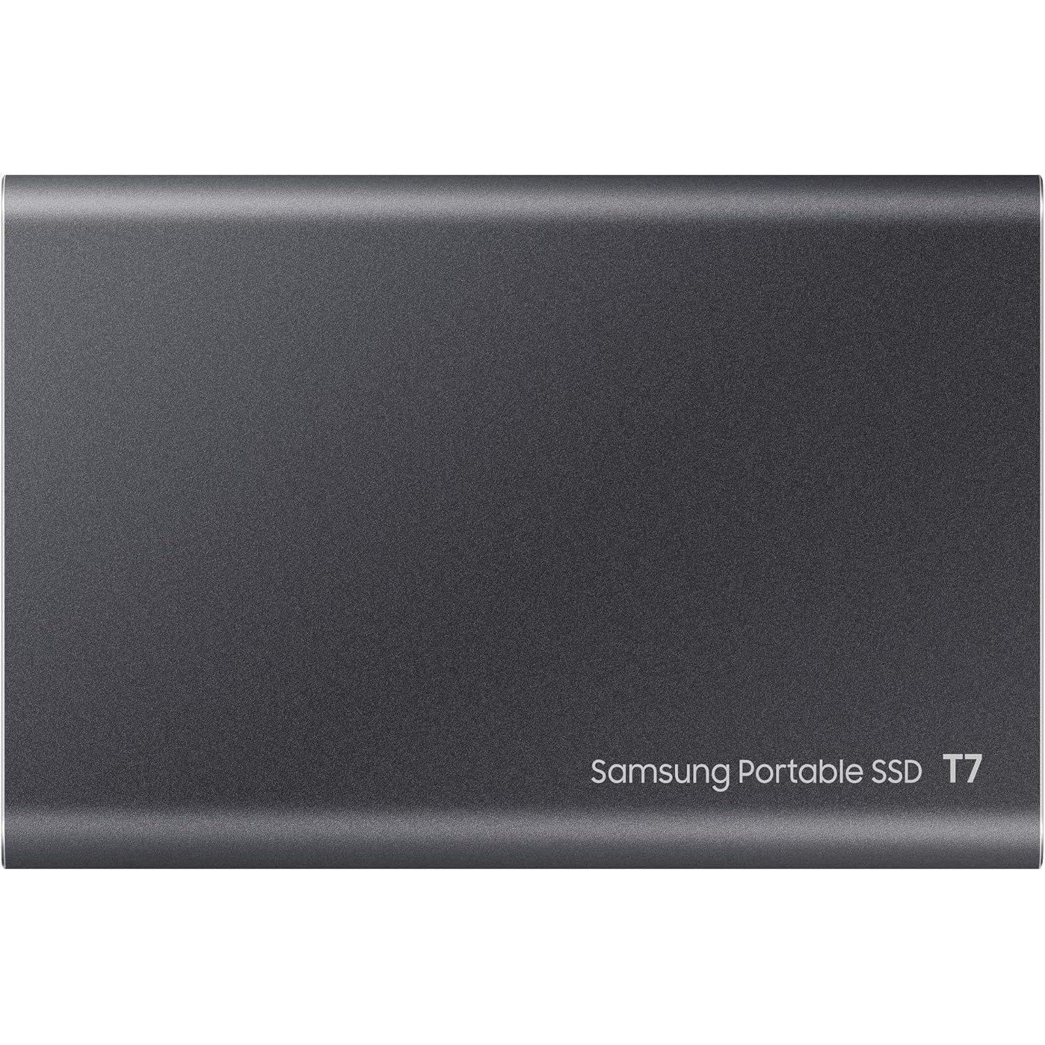 Grau - Samsung - Portable SSD T7 4TB Titan Gray USB3.2 Type-C R/W(Max) 1050MB/s Aluminium Case - 4
