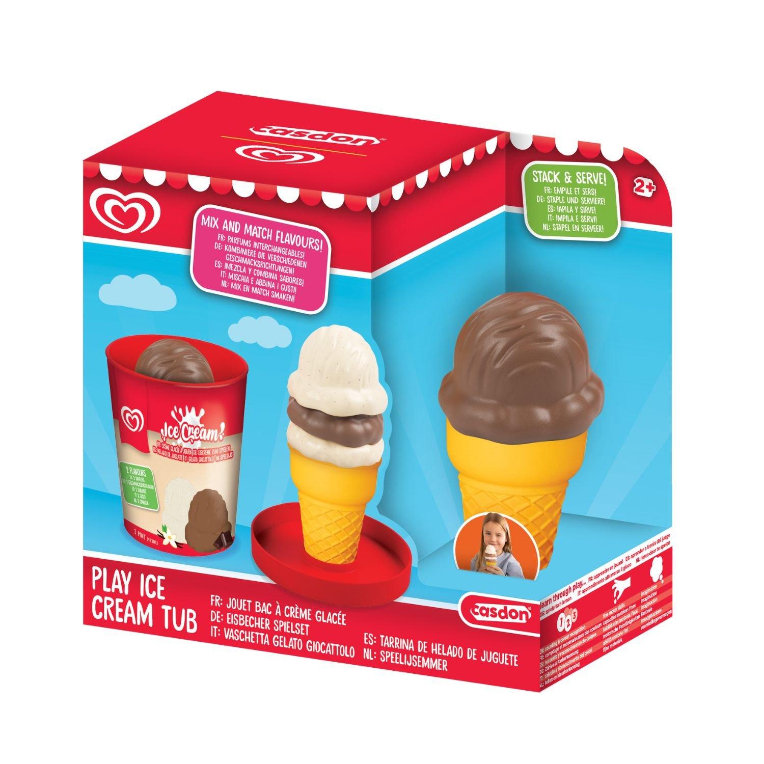 Vanilla & Choco - Casdon - Toy Ice Cream Tub – Vanilla & Chocolate - 3