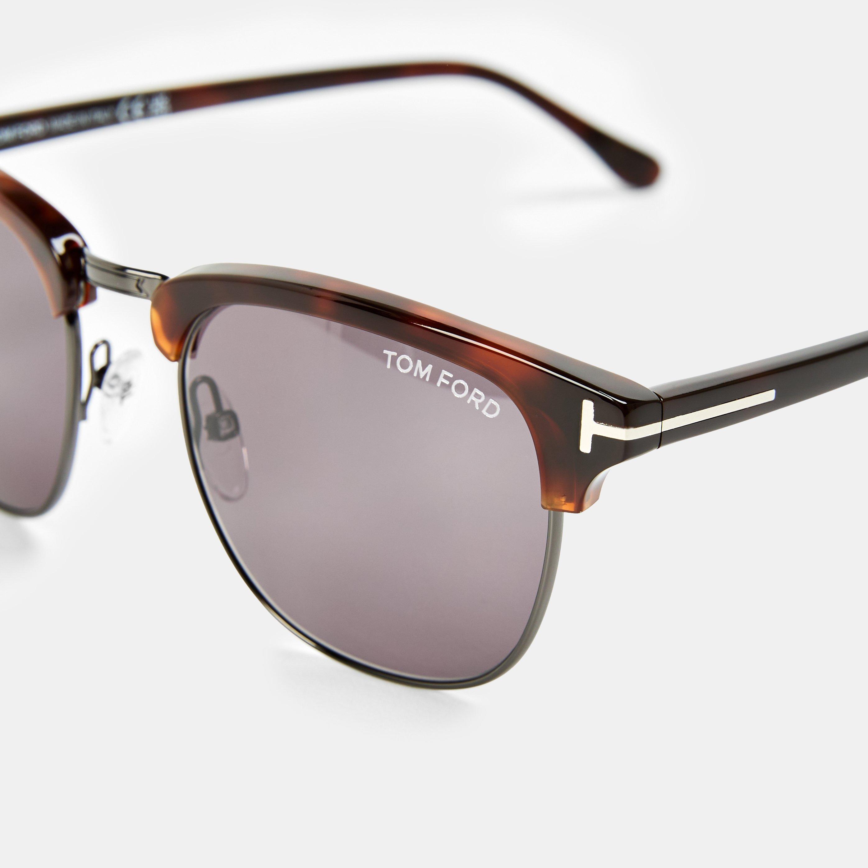 Dark Havana - Tom Ford - Men's Henry Round Sunglasses - 4