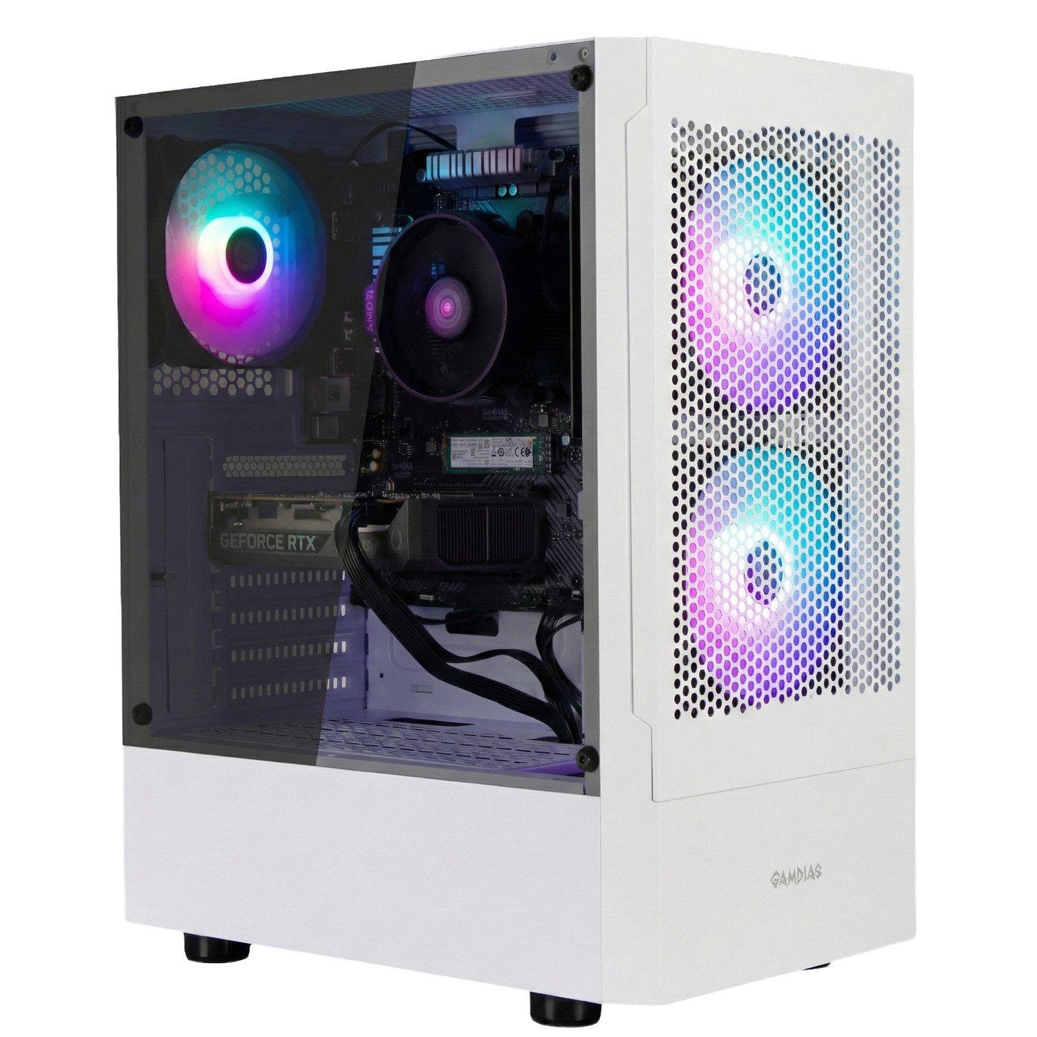 Weiß - Entity - Entity Phoenix RTX 5050 Gaming PC - AMD Ryzen 5 5500 16GB 512GB SSD - White - 1