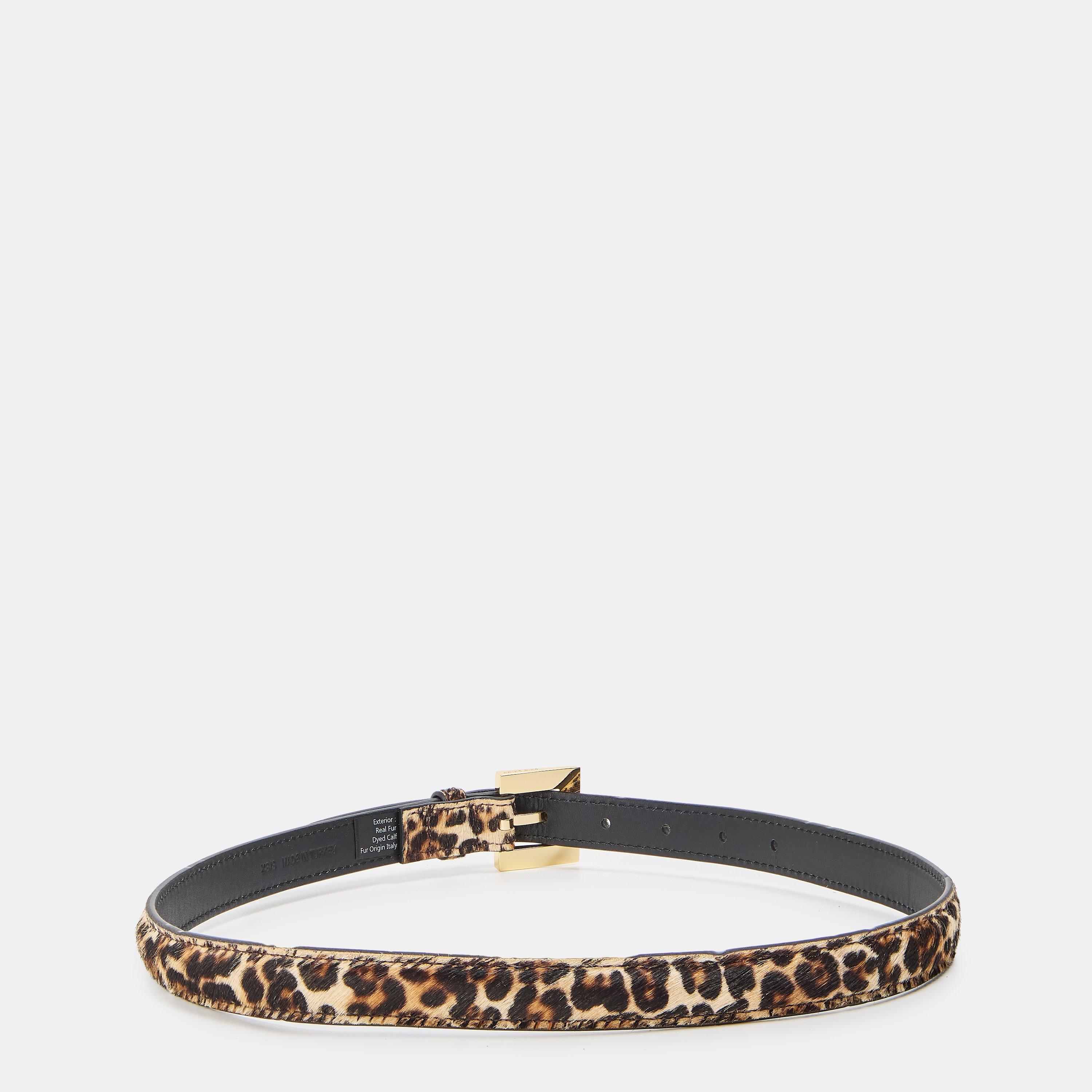 Leopard - Anine Bing - Women's Nicola Leather Belt - 2