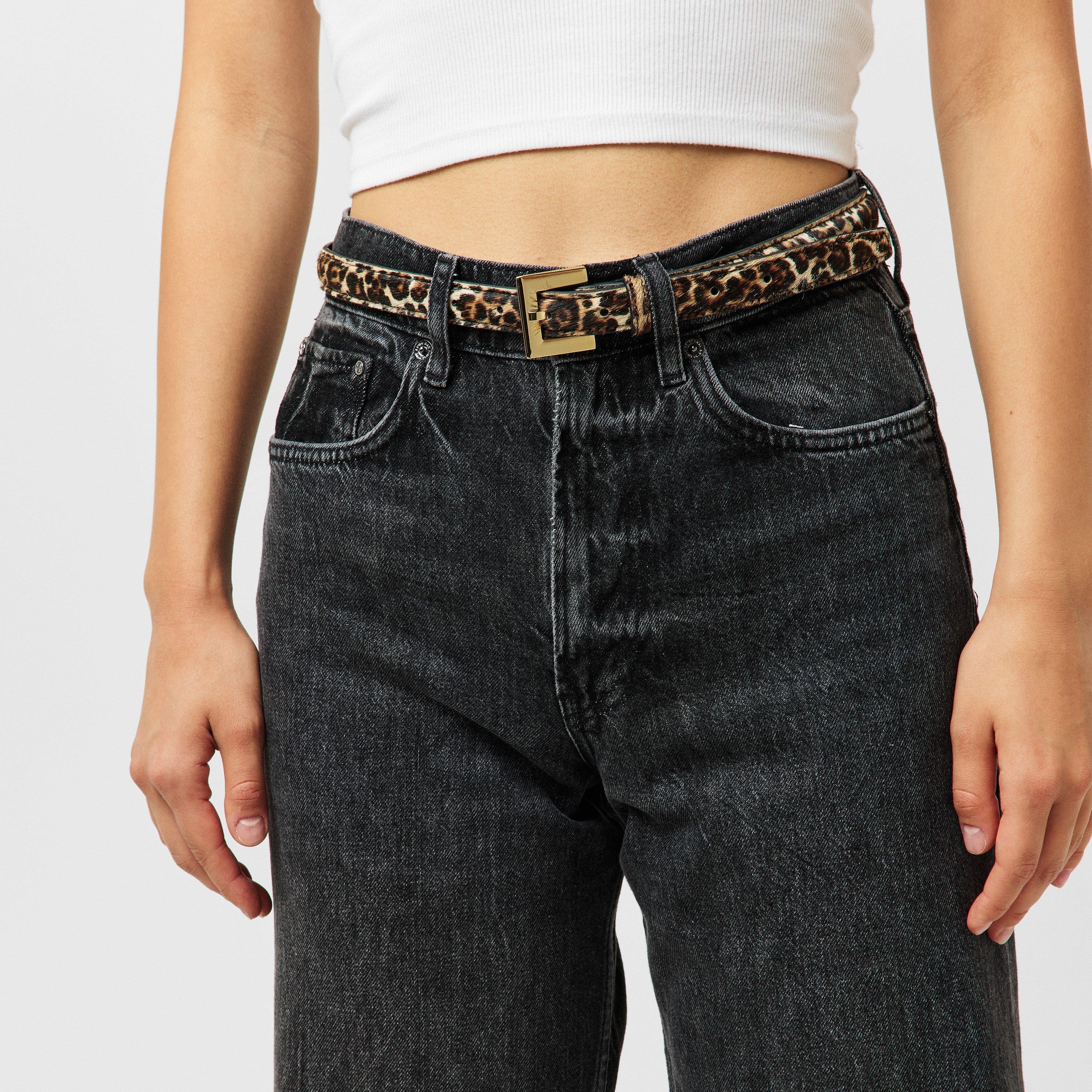 Leopard - Anine Bing - Women's Nicola Leather Belt - 3