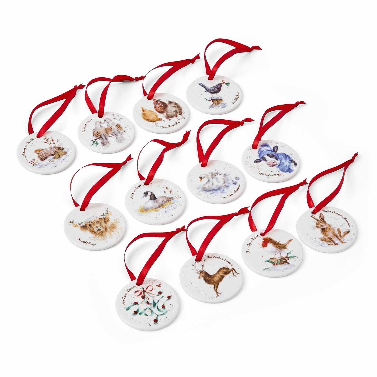 Neutral - Royal Worcester Wrendale - Wrendale Designs 12 Christmas Decorations - 3